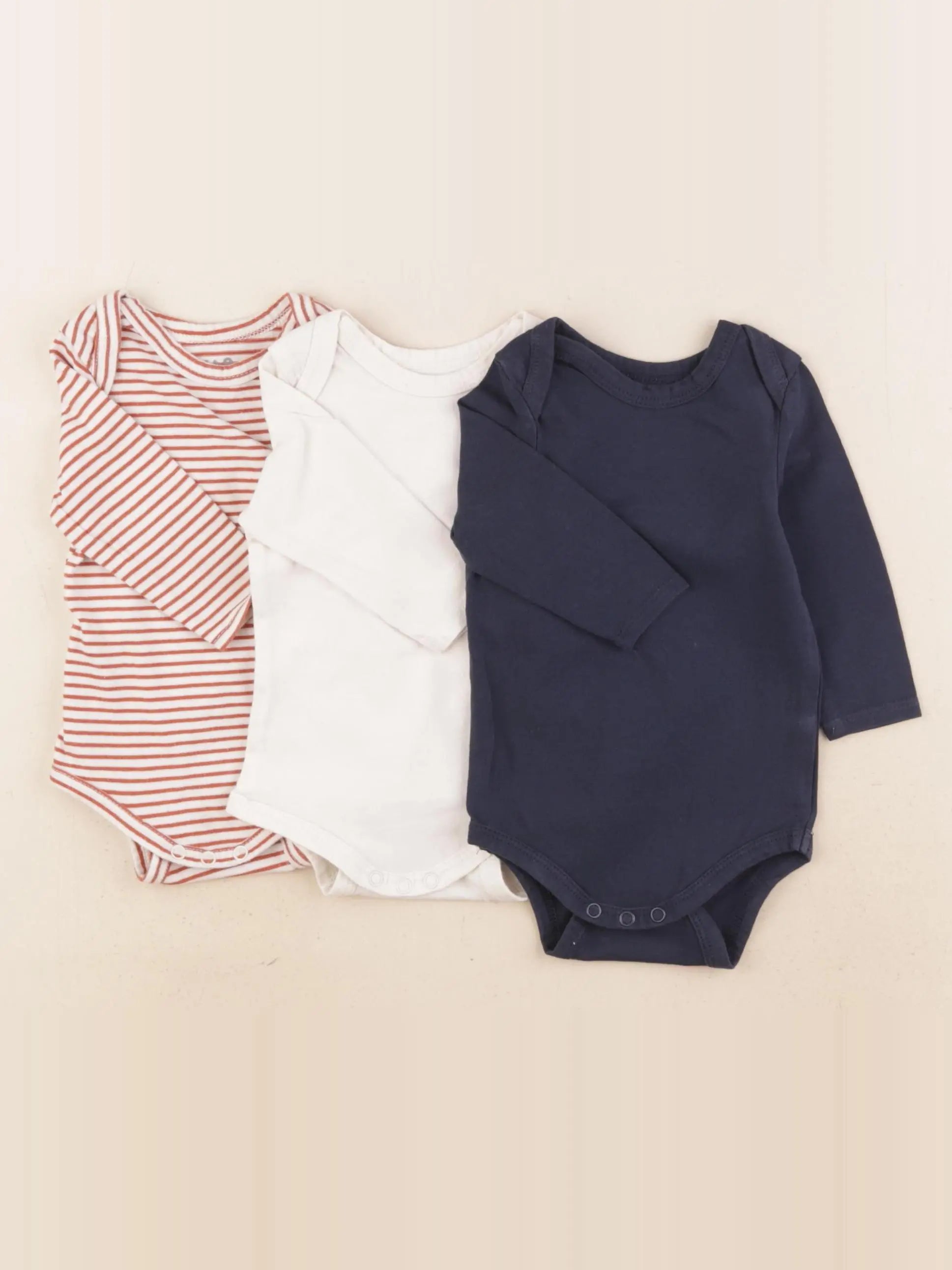 Tape à l'oeil - lot de 3 bodies en coton multicolore - 3 mois