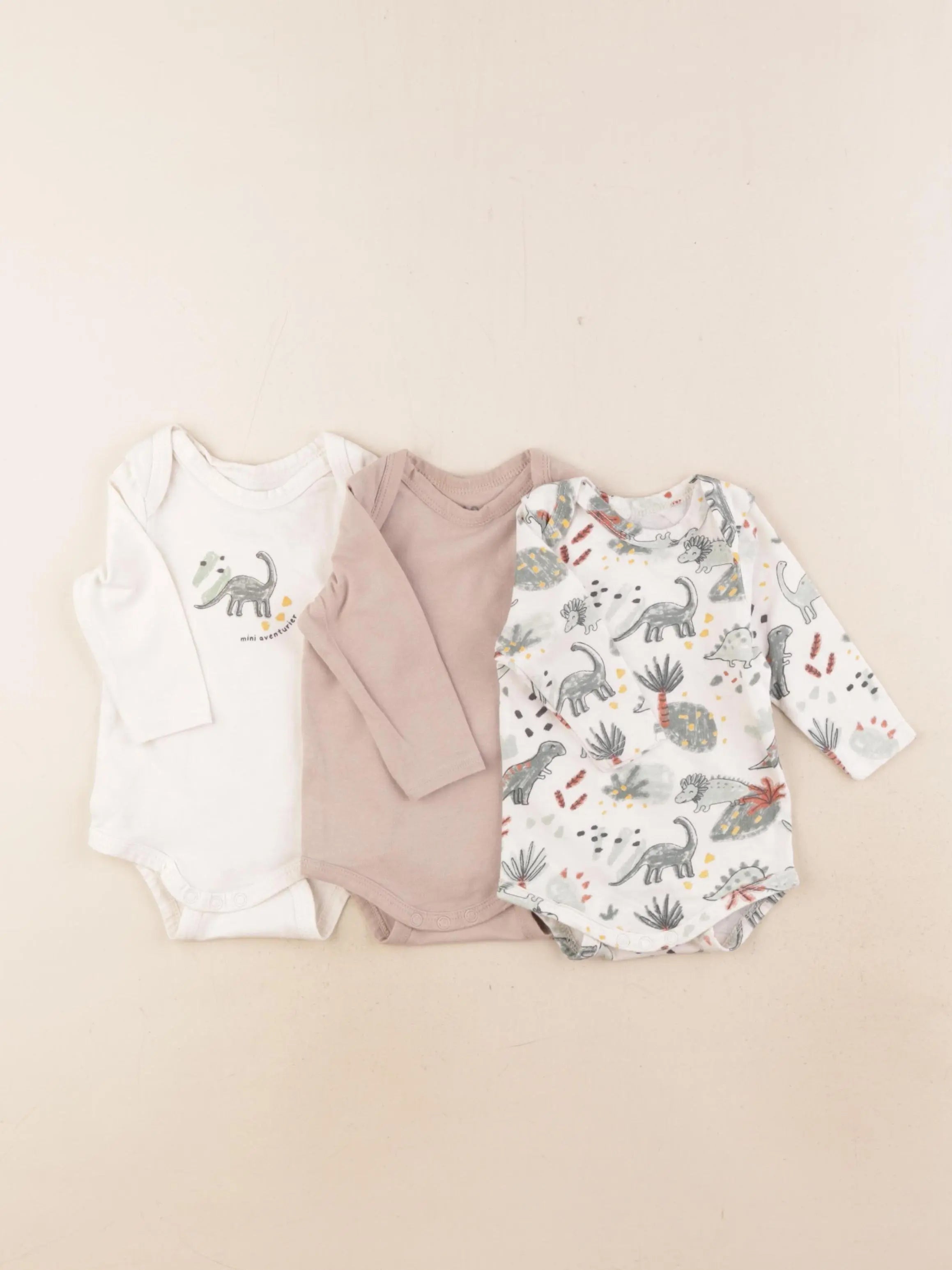 Tape à l'oeil - lot de 3 bodies en coton multicolore - 3 mois