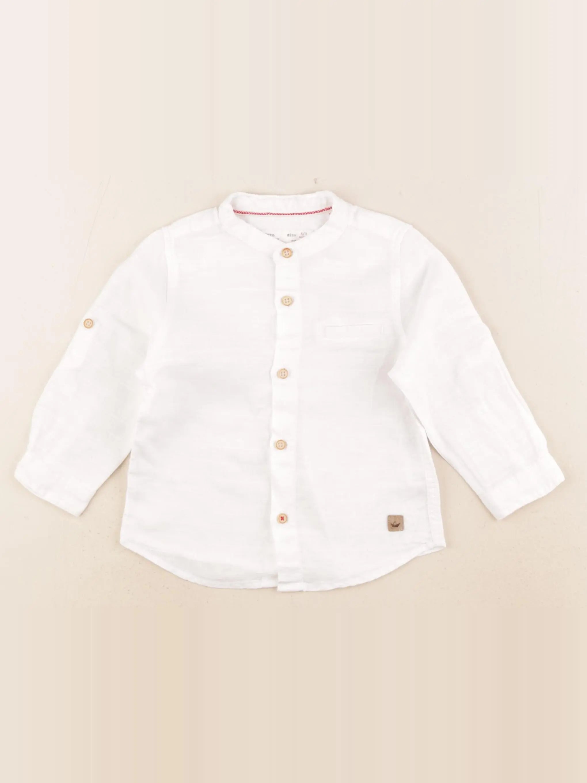 Zara - chemise blanc - 6/9 mois