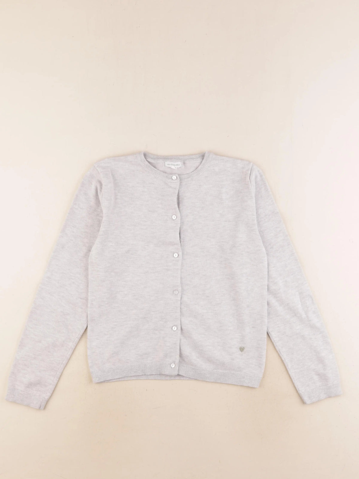 Vertbaudet - gilet gris - 10 ans