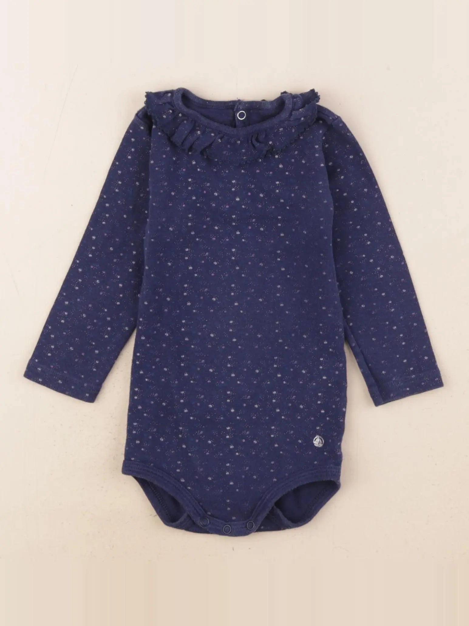 Petit Bateau - body bleu - 12 mois