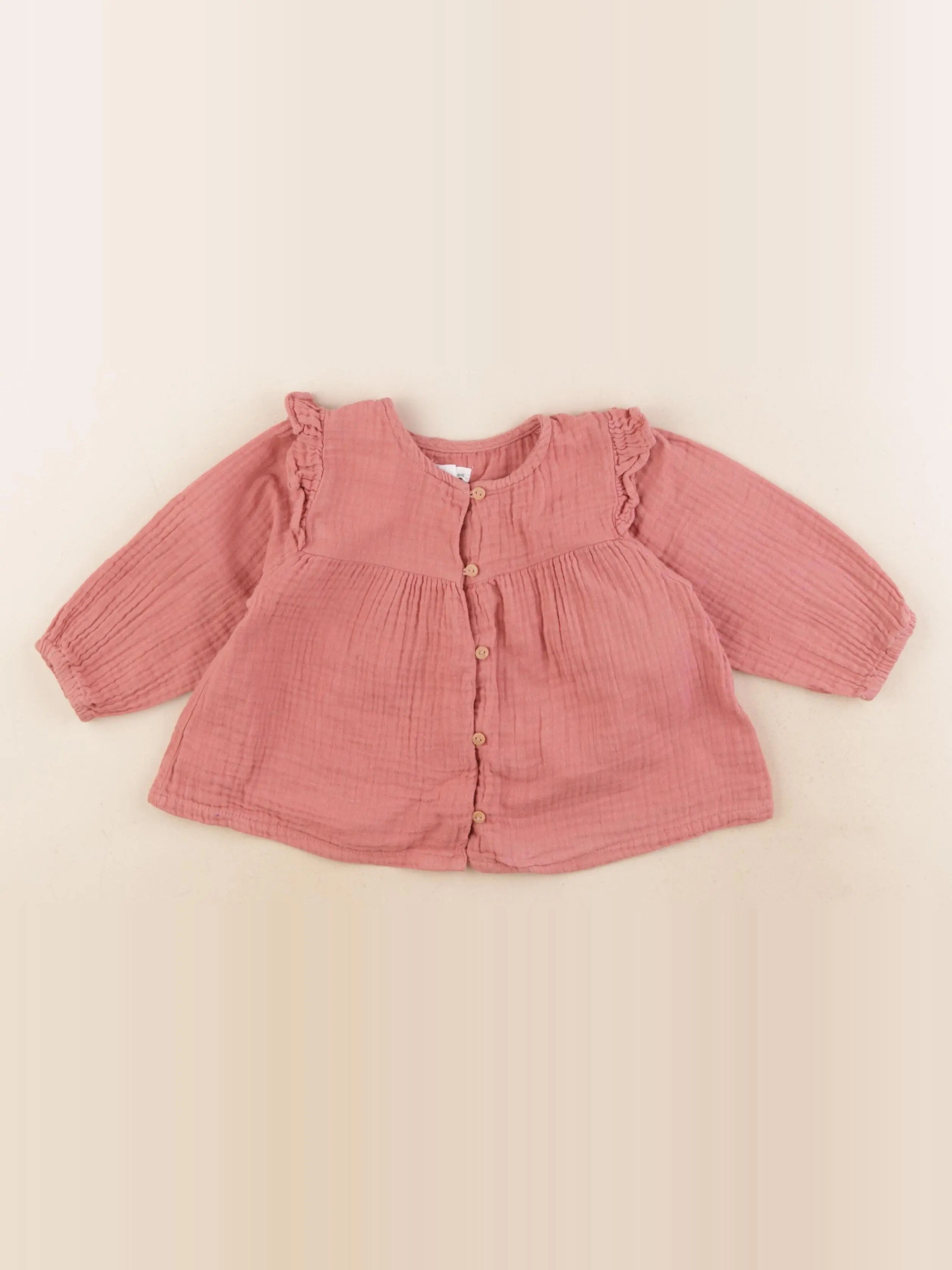Vertbaudet - blouse rose - 12 mois