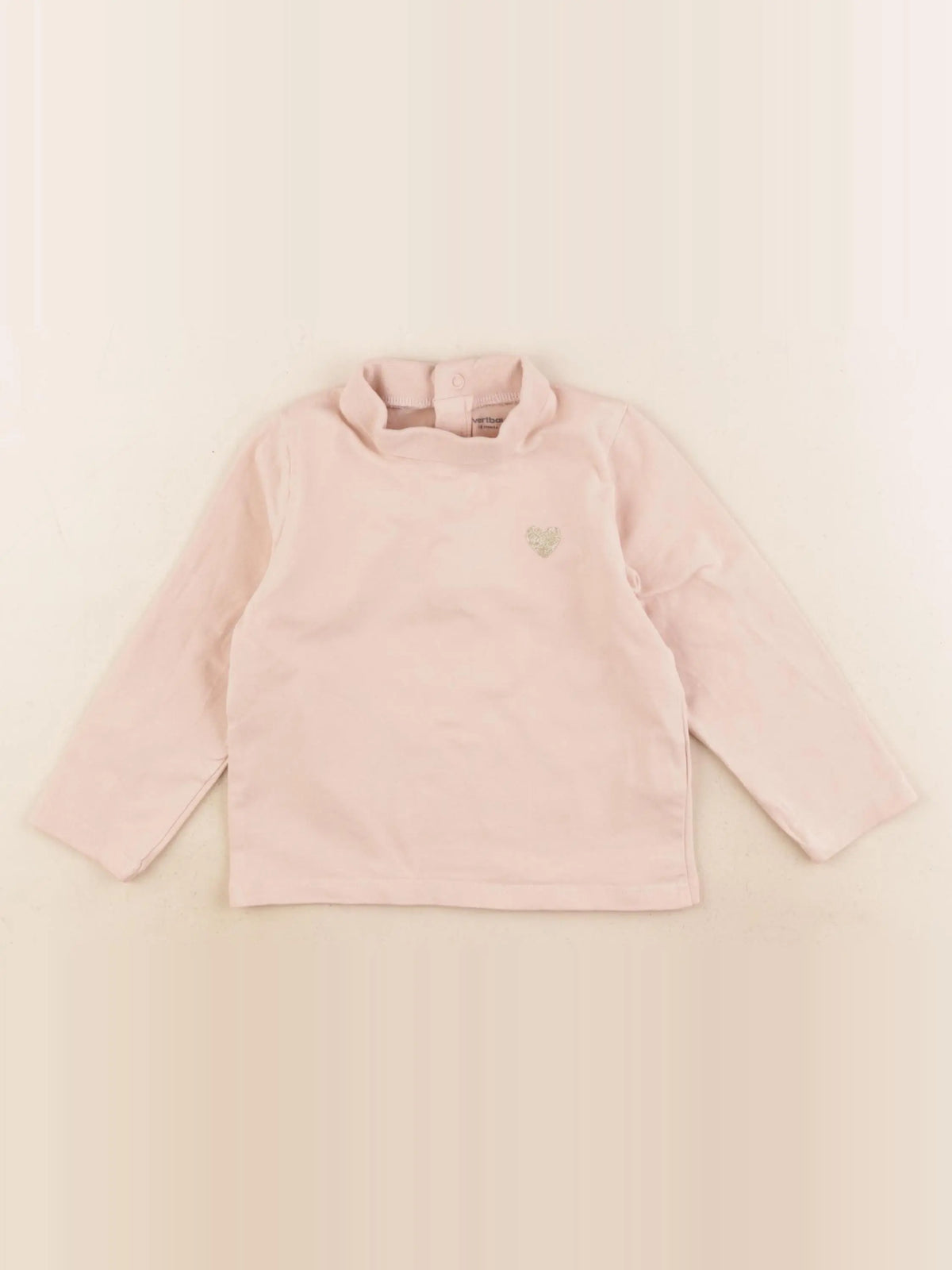 Vertbaudet - sous-pull rose - 18 mois