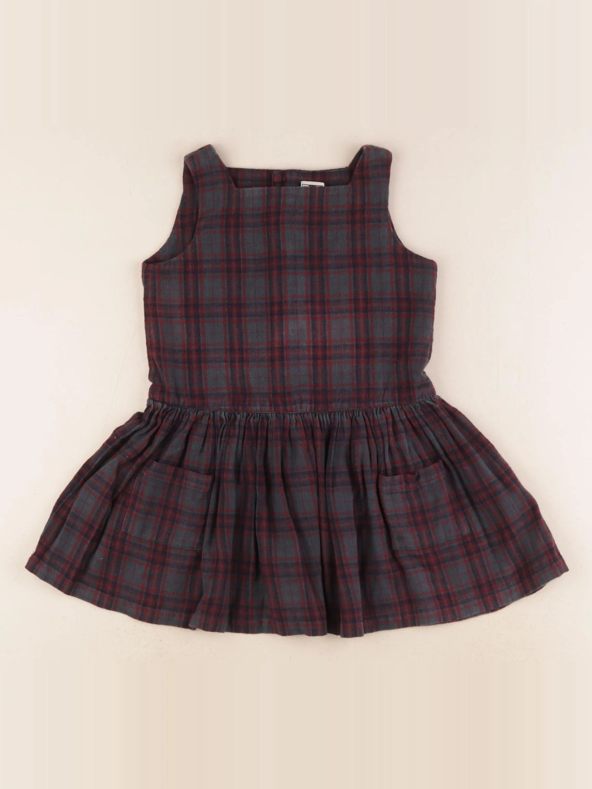 Bonton - robe gris, rouge - 4 ans
