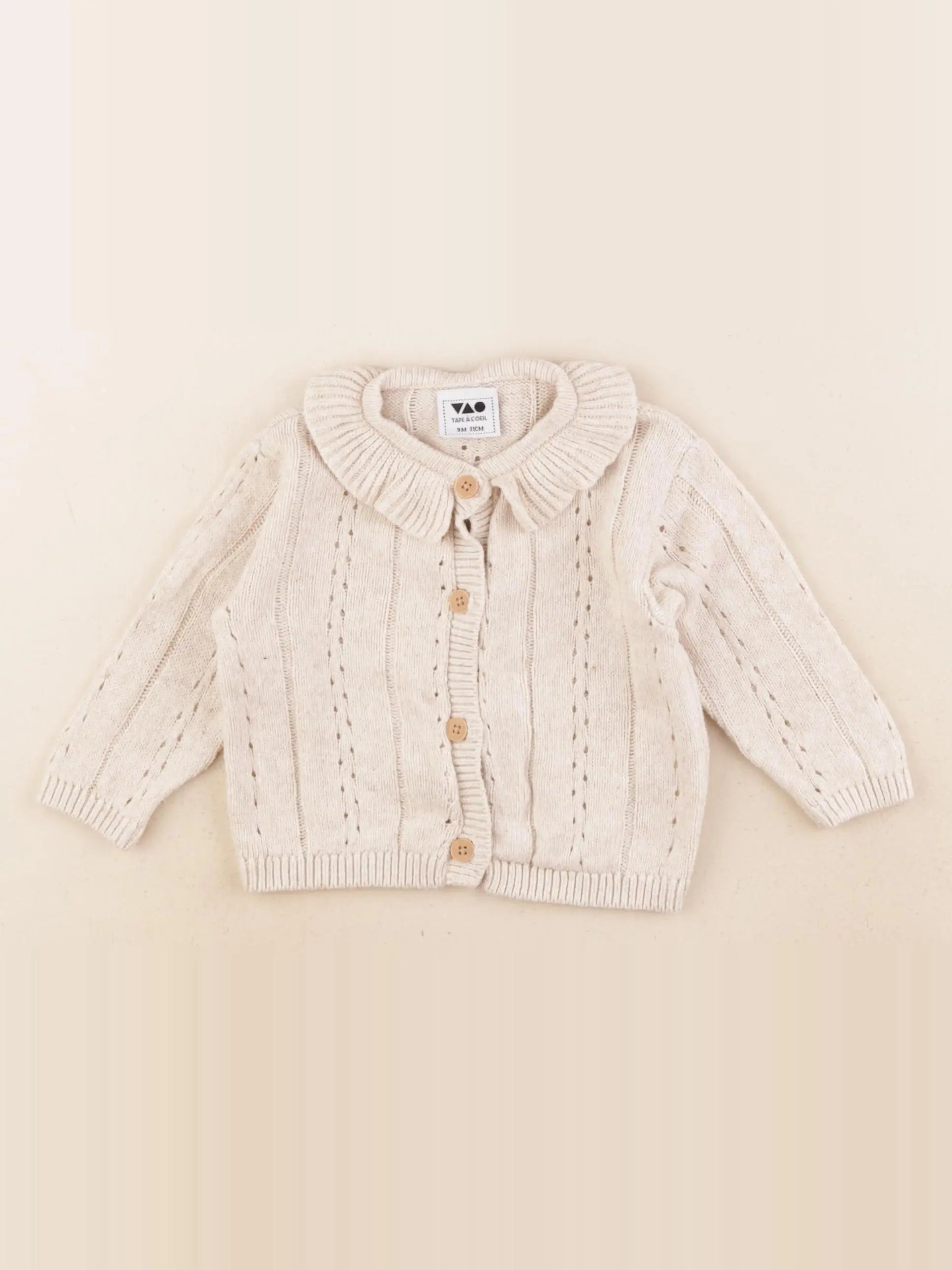 Tape à l'oeil - gilet beige - 9 mois