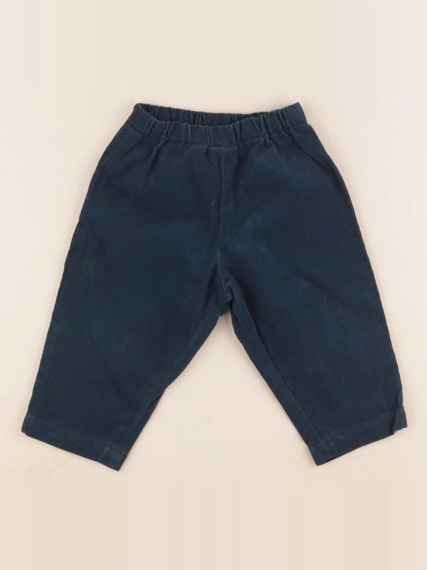 Bonton - pantalon bleu - 12 mois