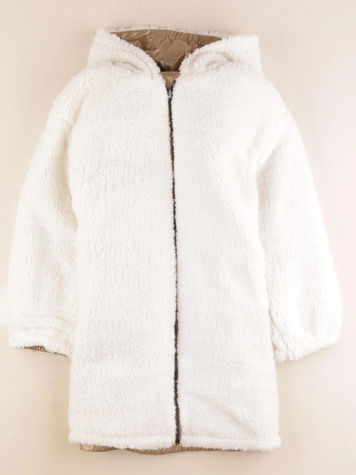 Bonton - manteau blanc, or - 12 ans