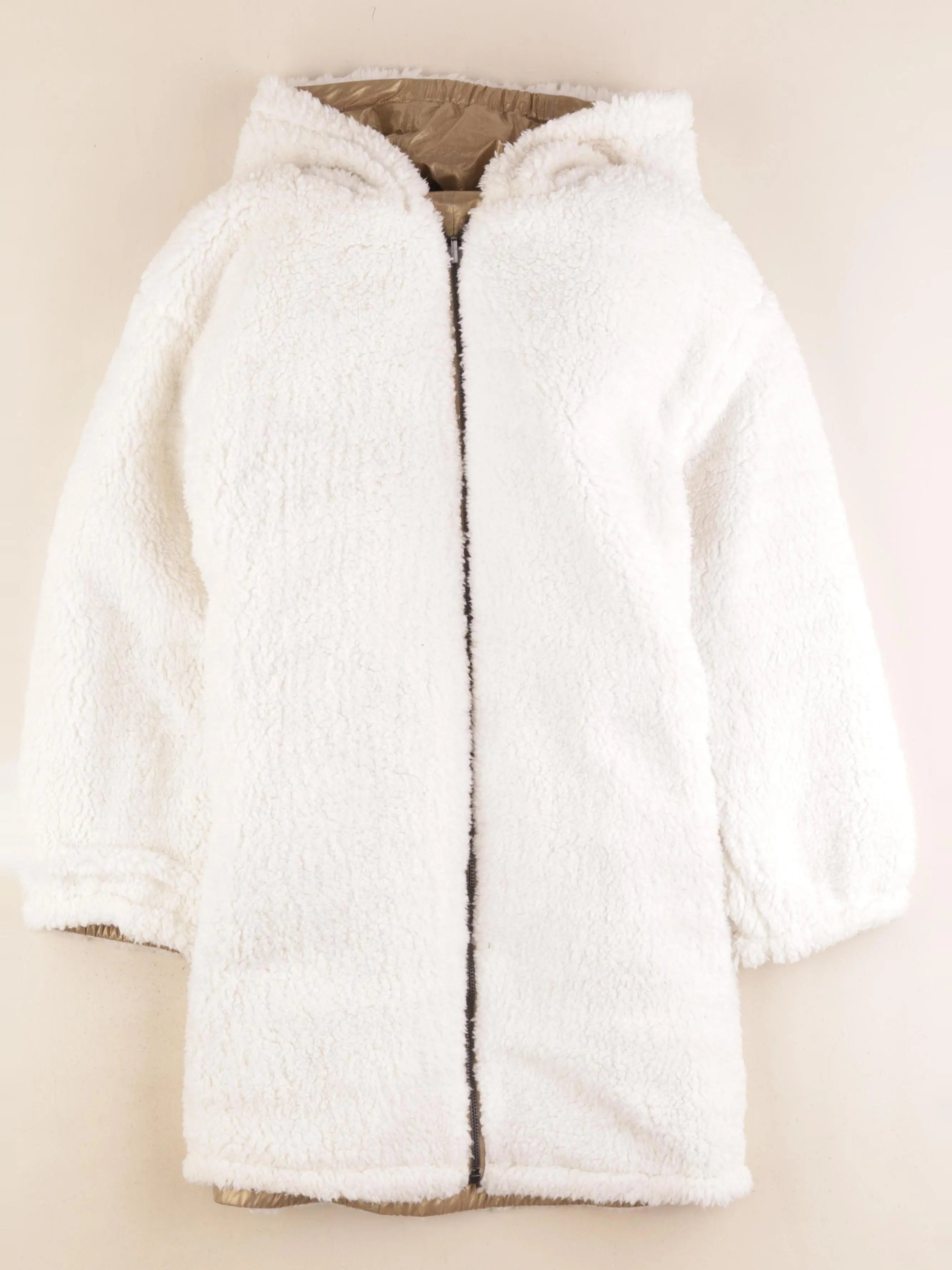 Bonton - manteau blanc, or - 12 ans