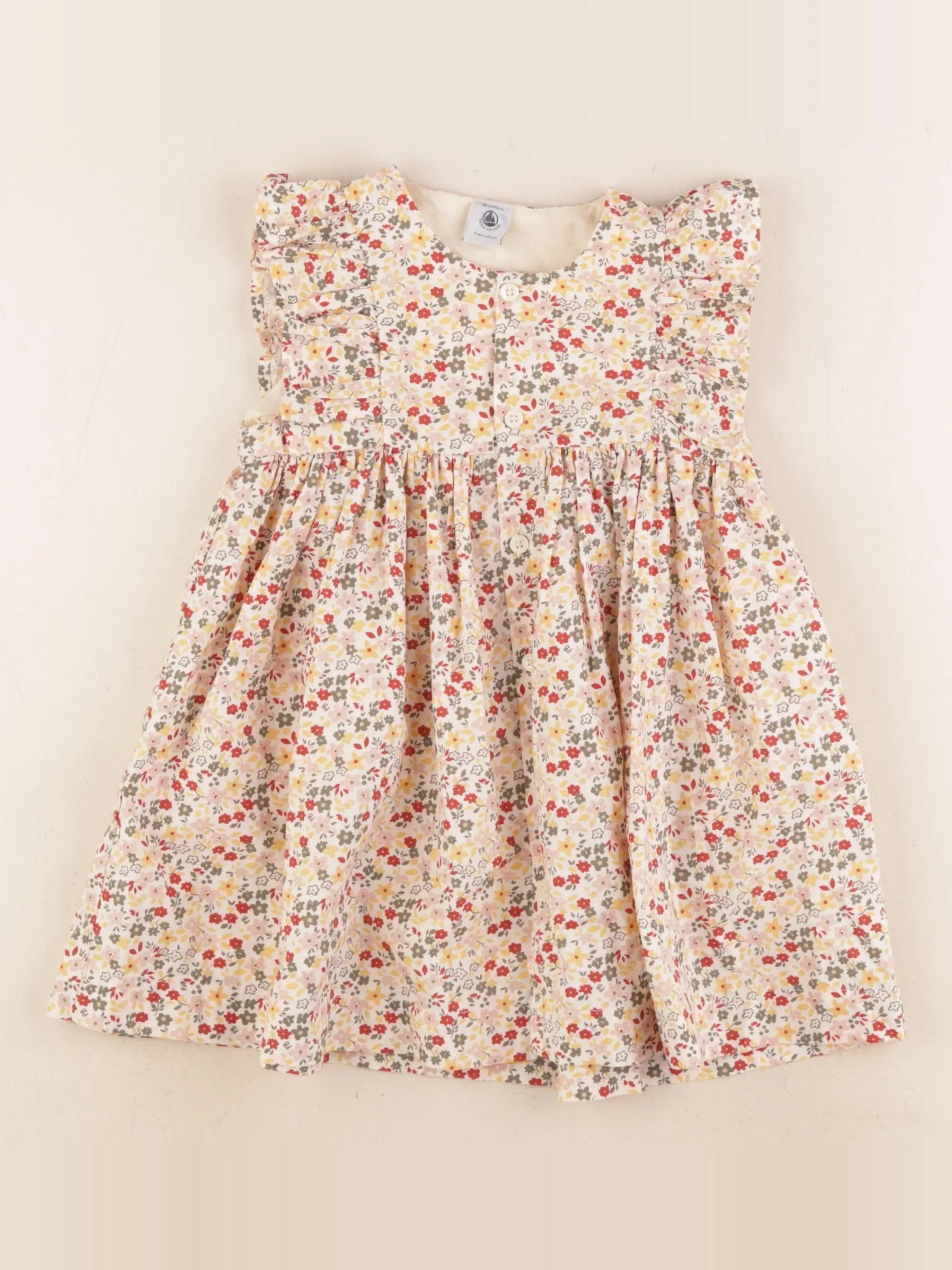 Petit Bateau - robe multicolore - 36 mois
