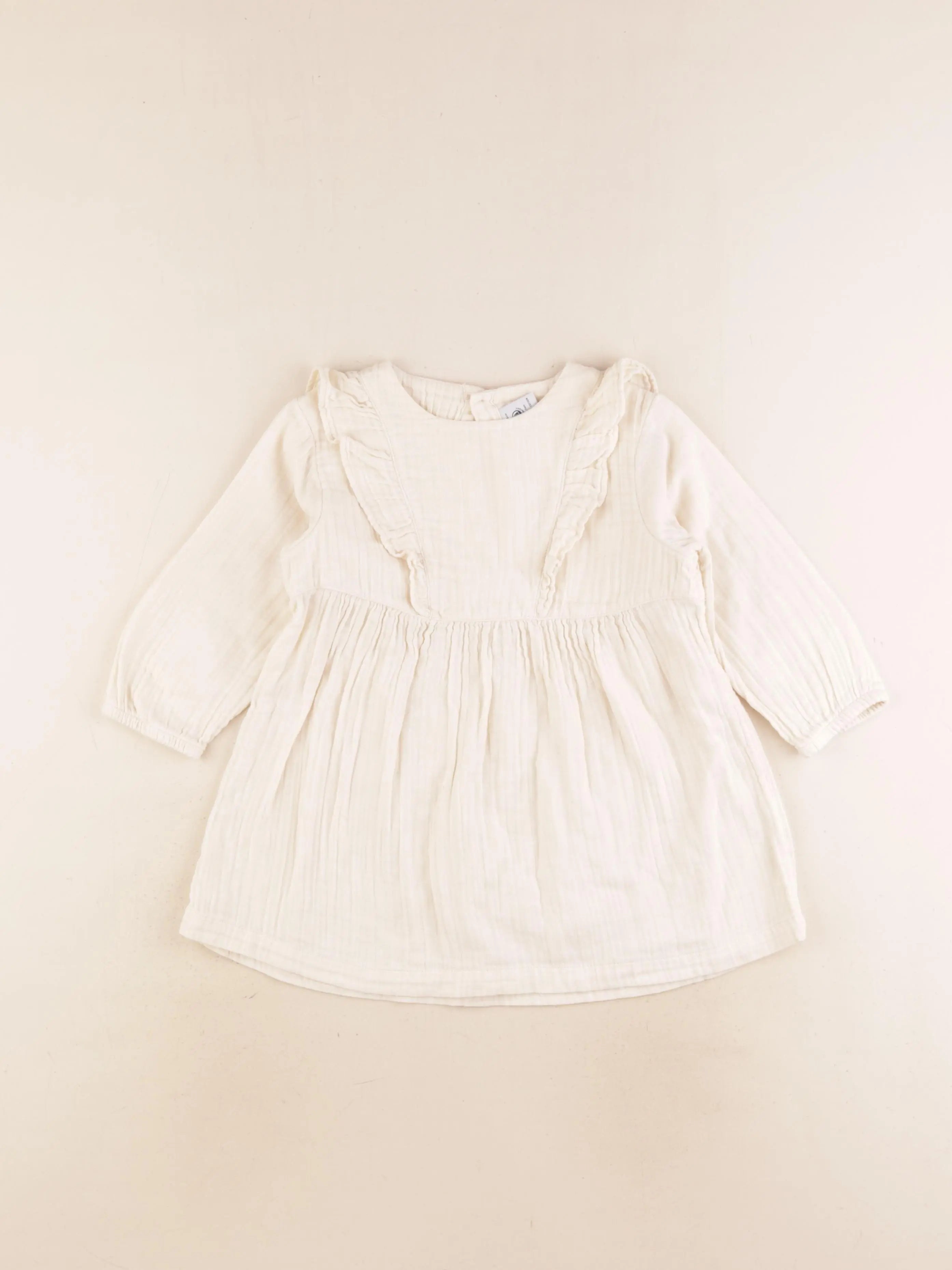 Petit Bateau - robe beige - 24 mois
