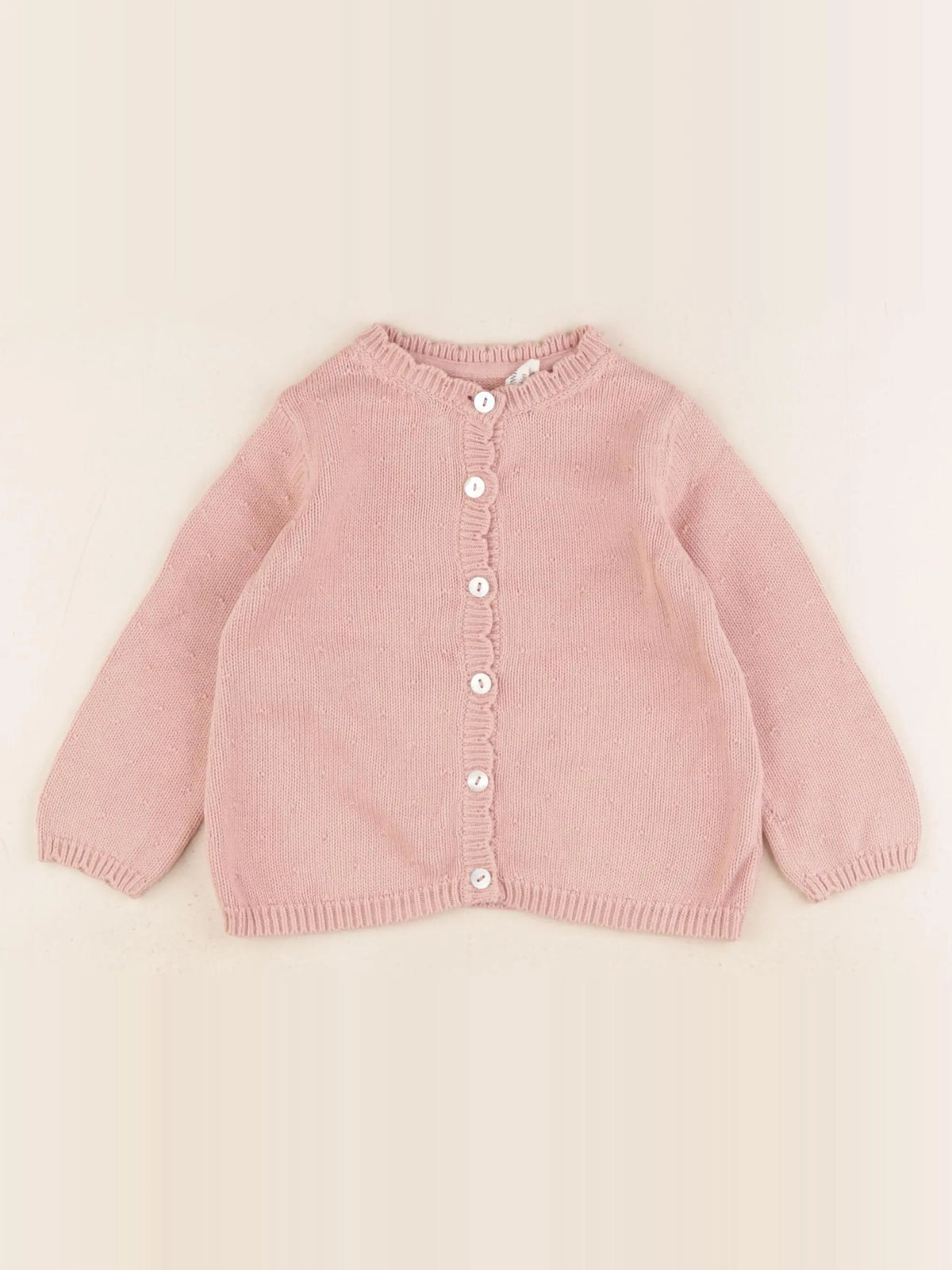 Buissonnière - gilet rose - 18/24 mois