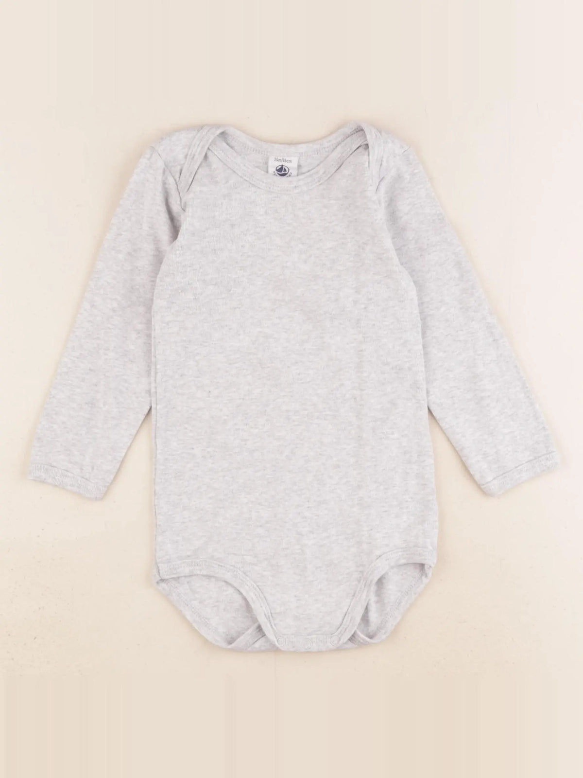 Petit Bateau - body gris - 24 mois