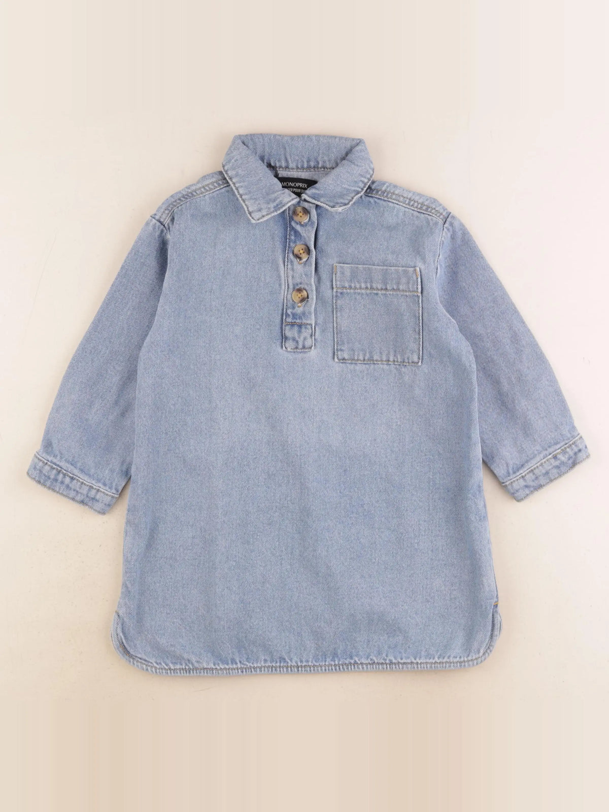 Monoprix - robe bleu - 3 ans