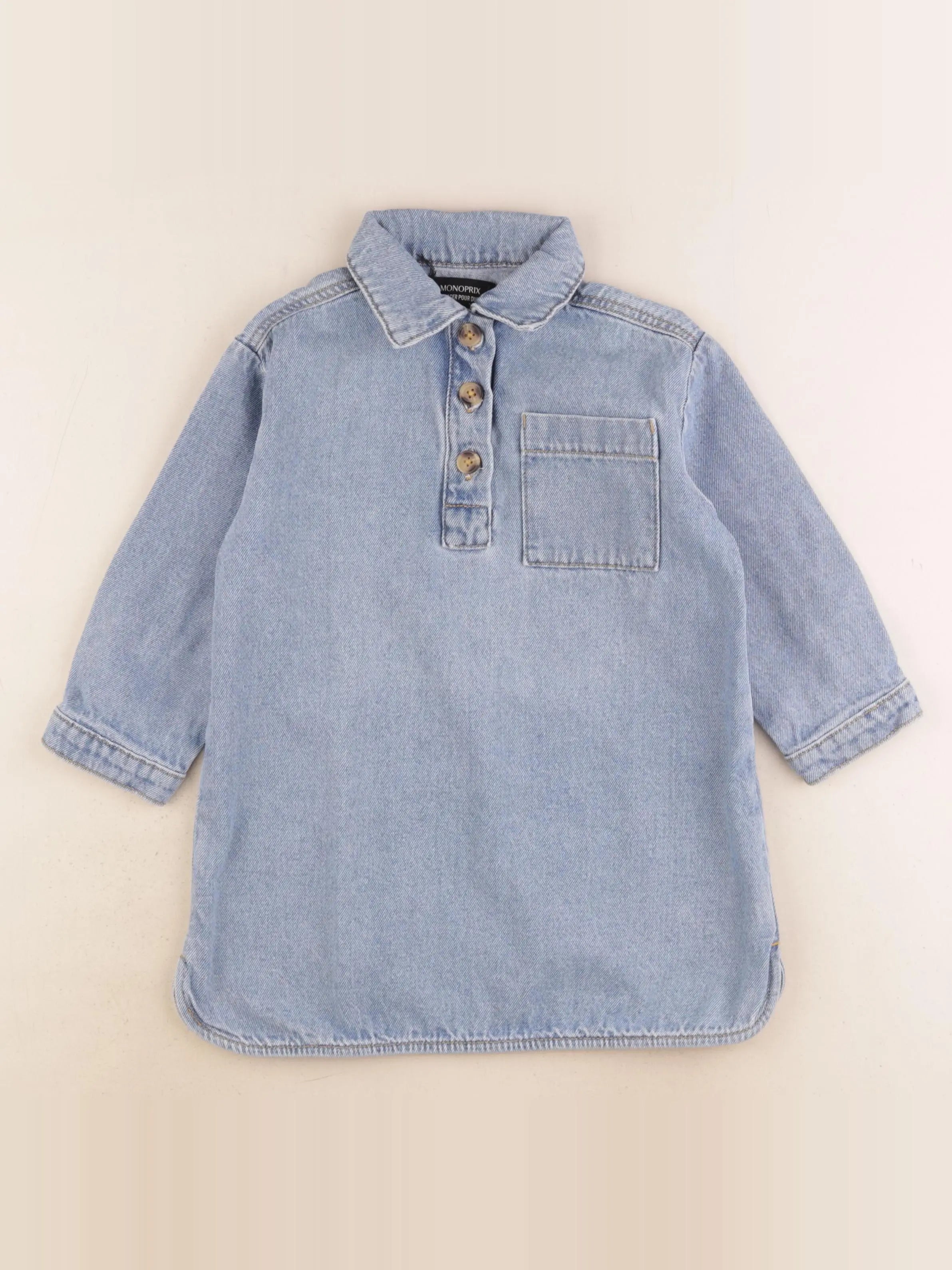 Monoprix - robe bleu - 3 ans