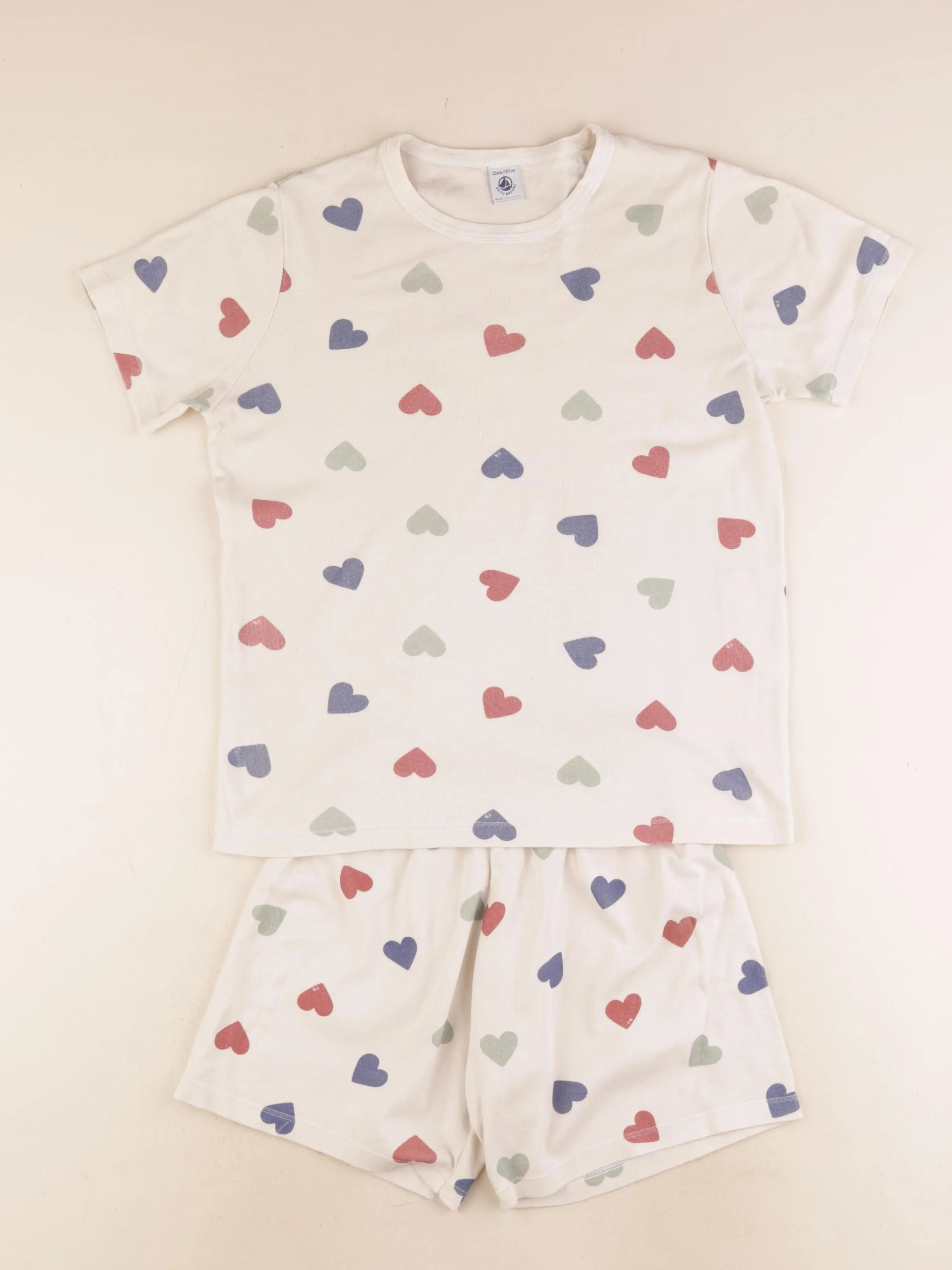 Petit Bateau - pyjama coton multicolore, marron - 12 ans