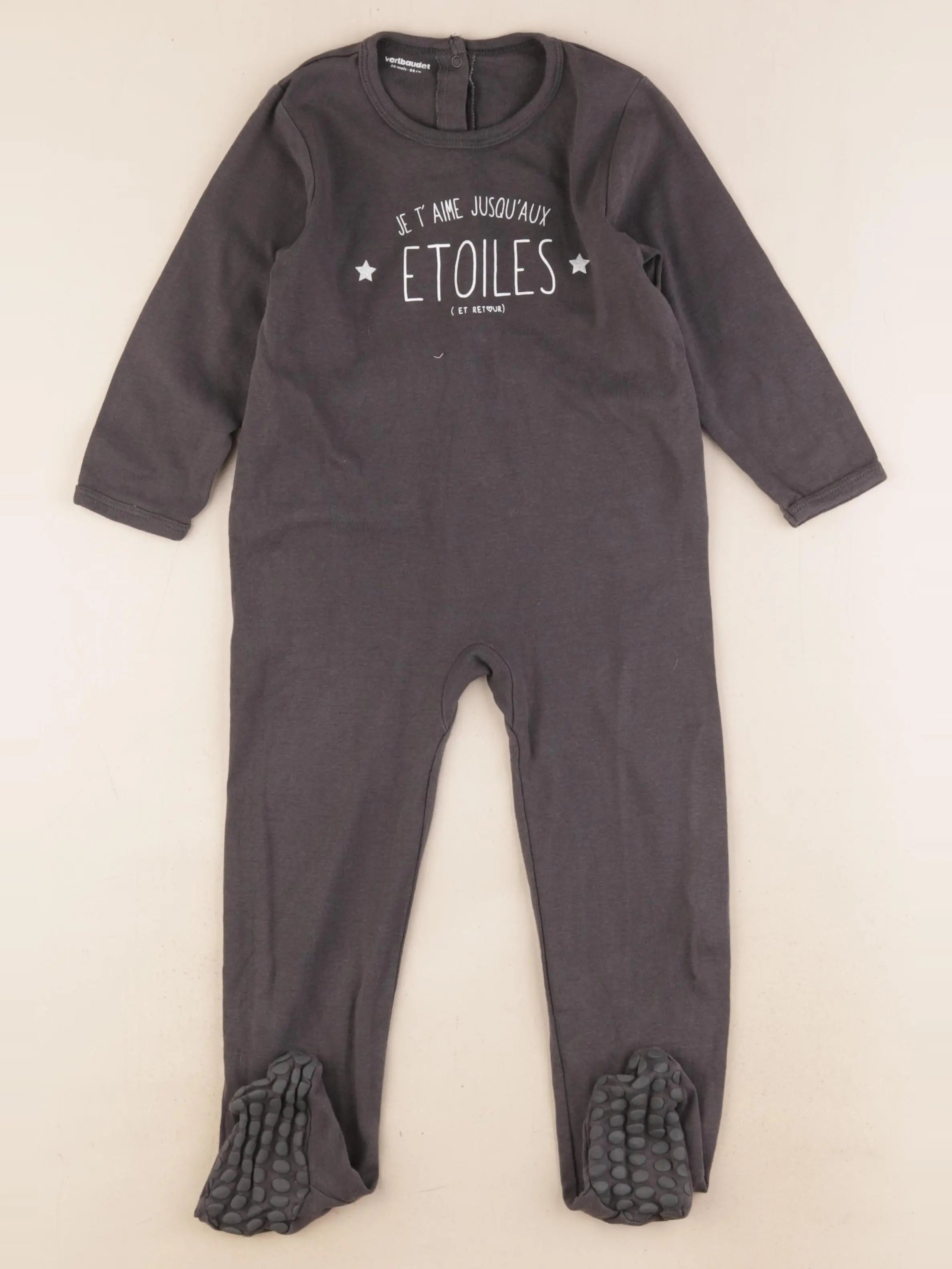 Vertbaudet - pyjama coton gris - 36 mois