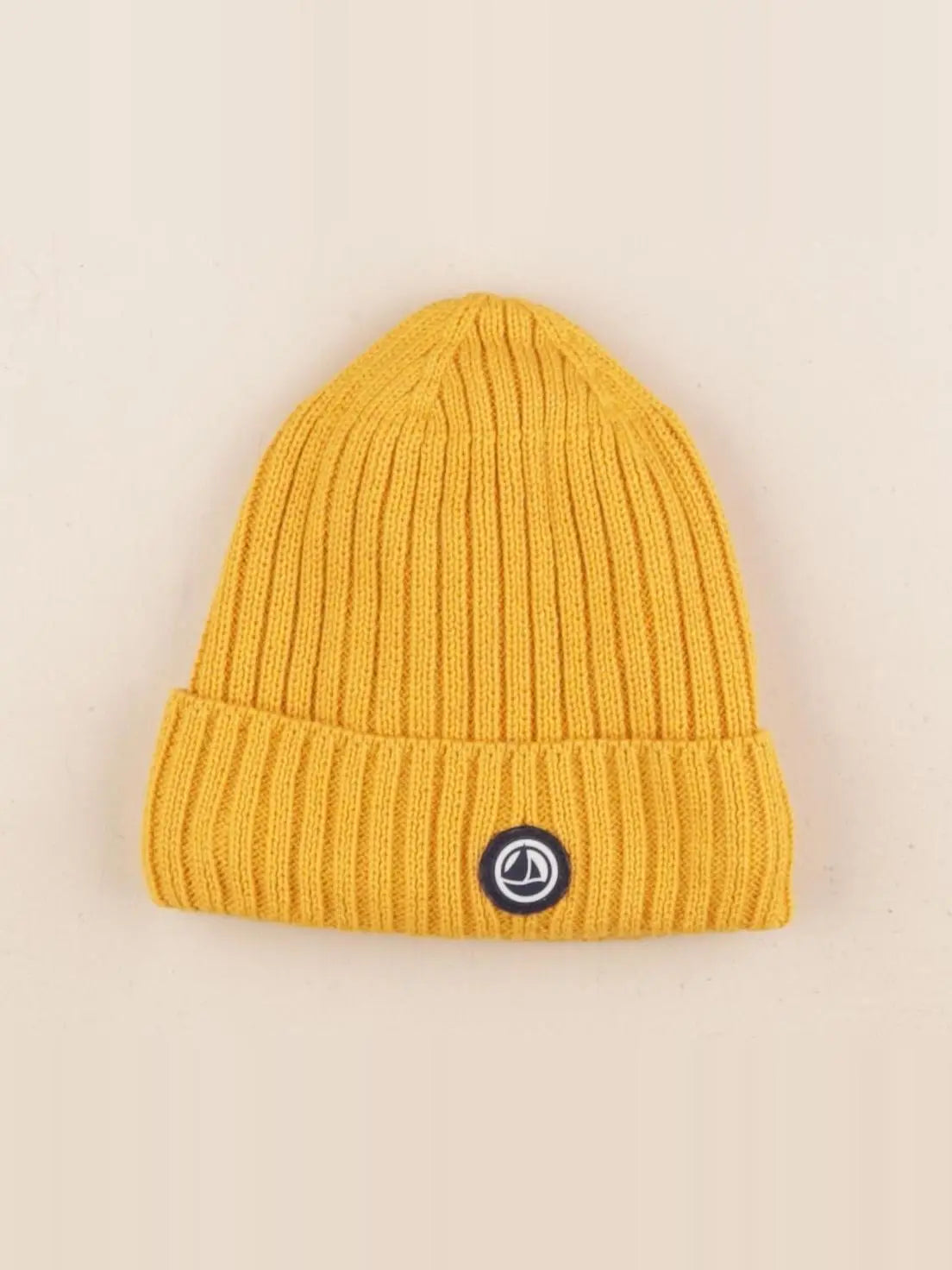 Petit Bateau - bonnet jaune - 6/12 mois