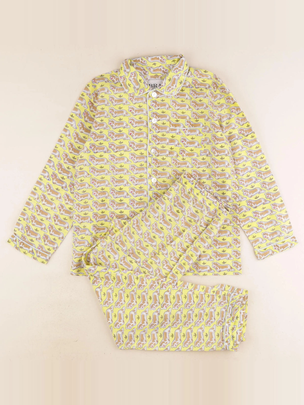 Brai - pyjama coton jaune - 8 ans