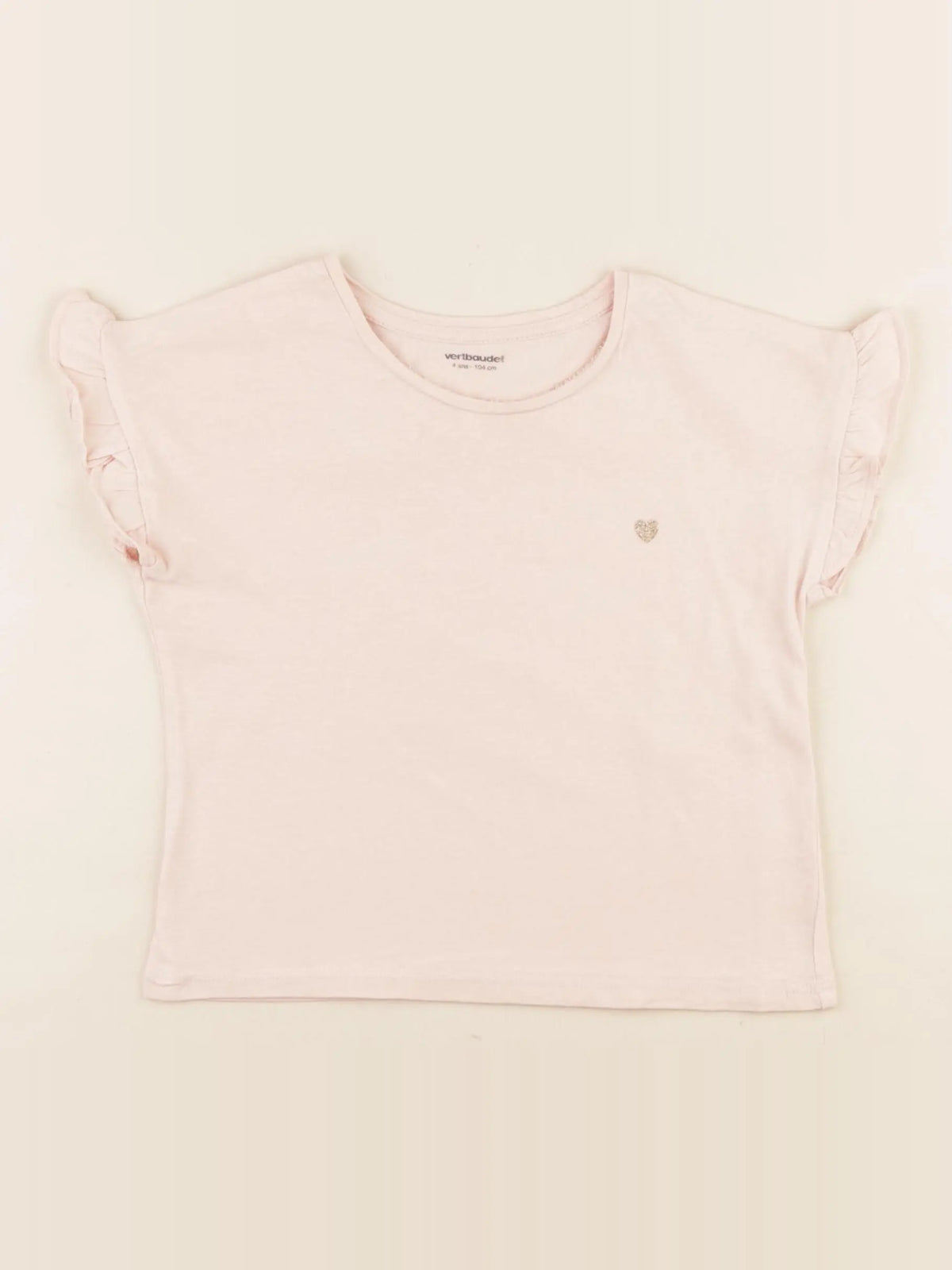 Vertbaudet - tee-shirt rose - 4 ans