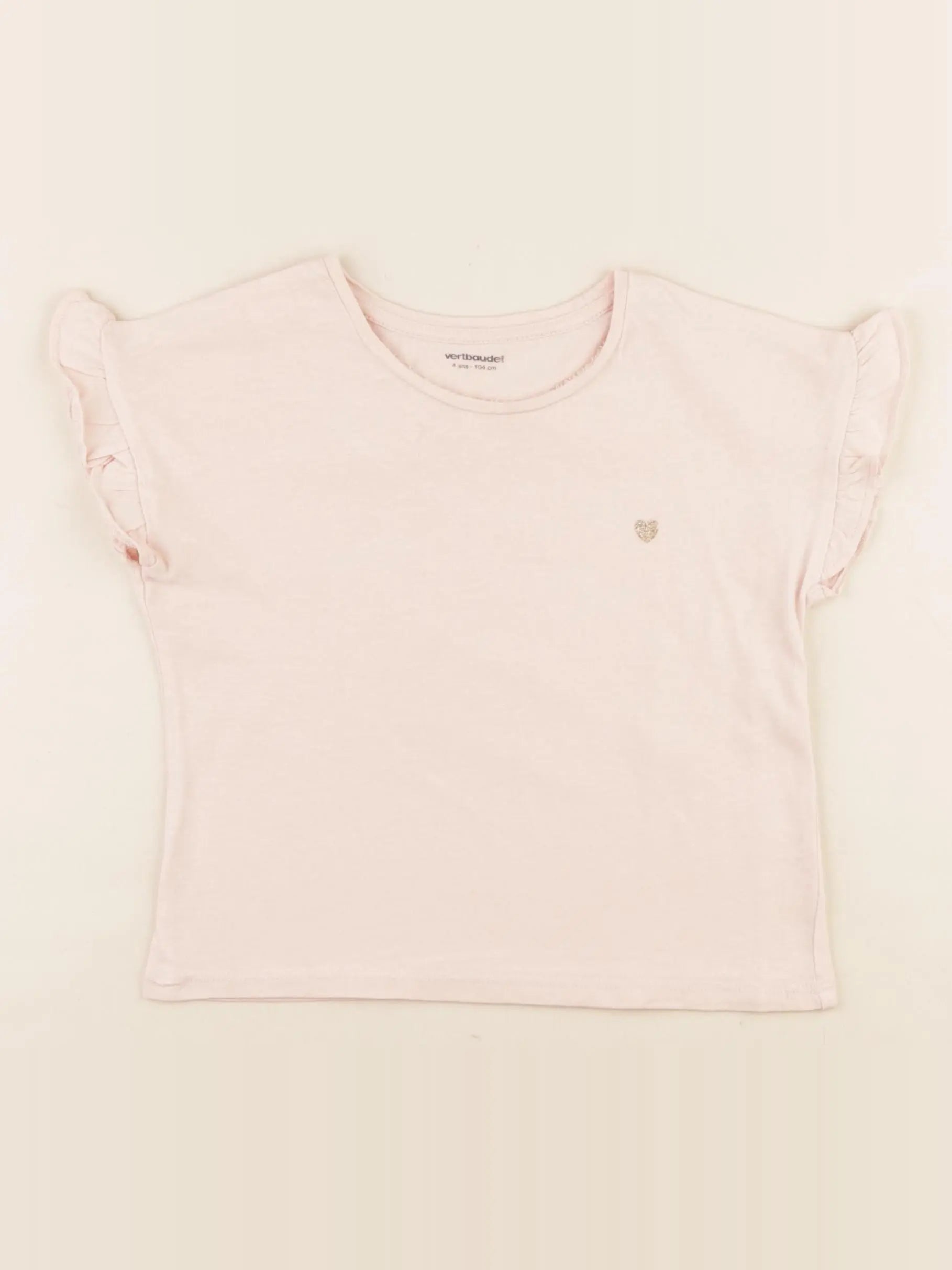 Vertbaudet - tee-shirt rose - 4 ans