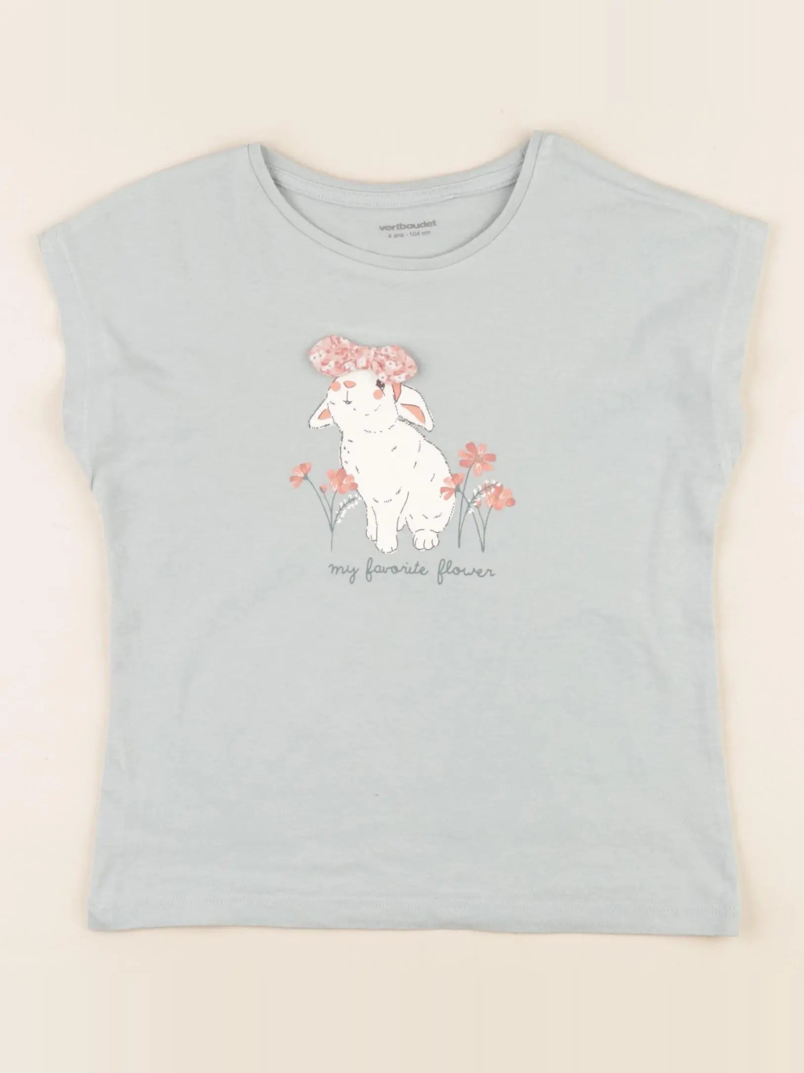 Vertbaudet - tee-shirt bleu - 4 ans