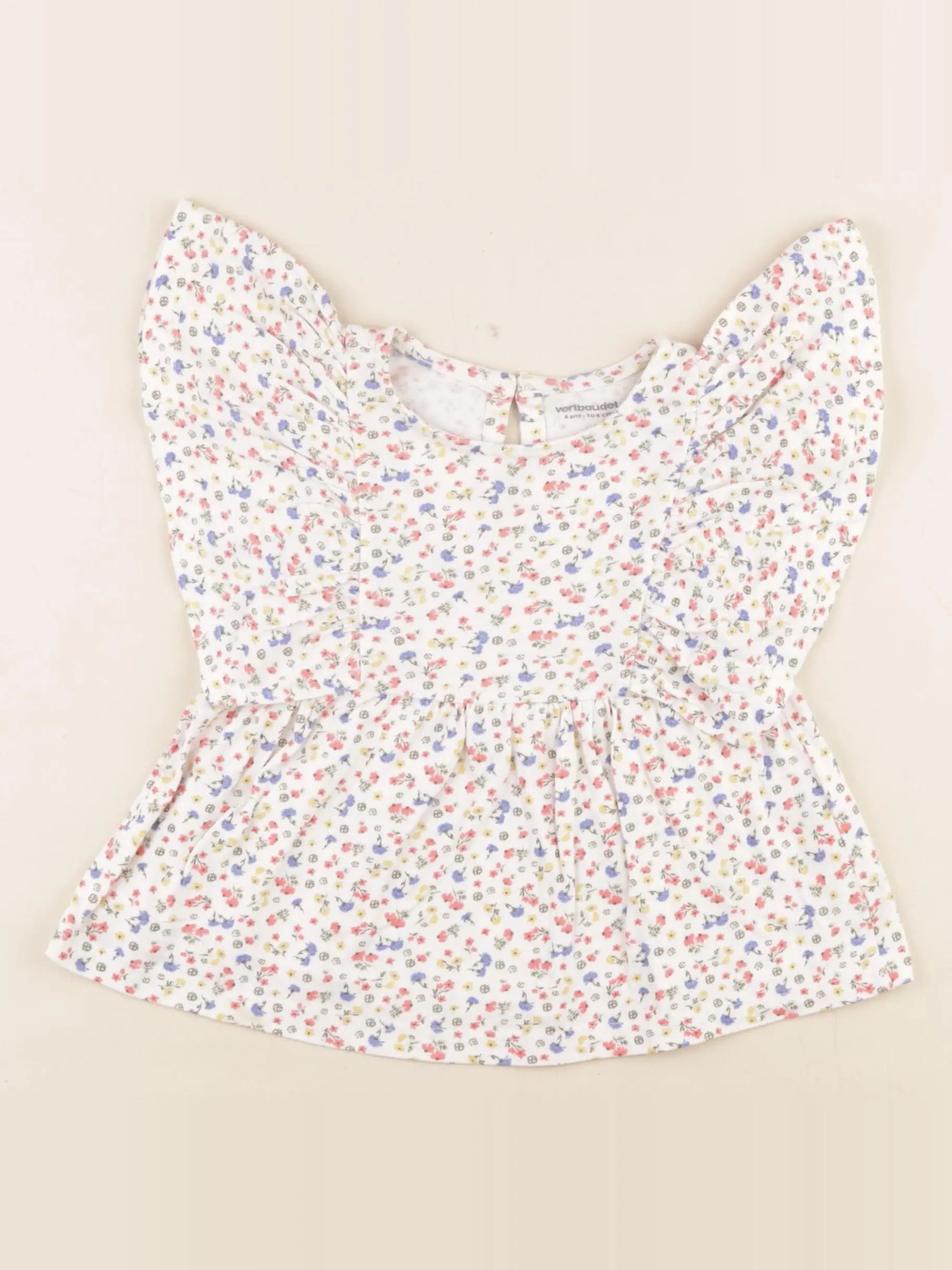 Vertbaudet - tee-shirt blanc - 4 ans