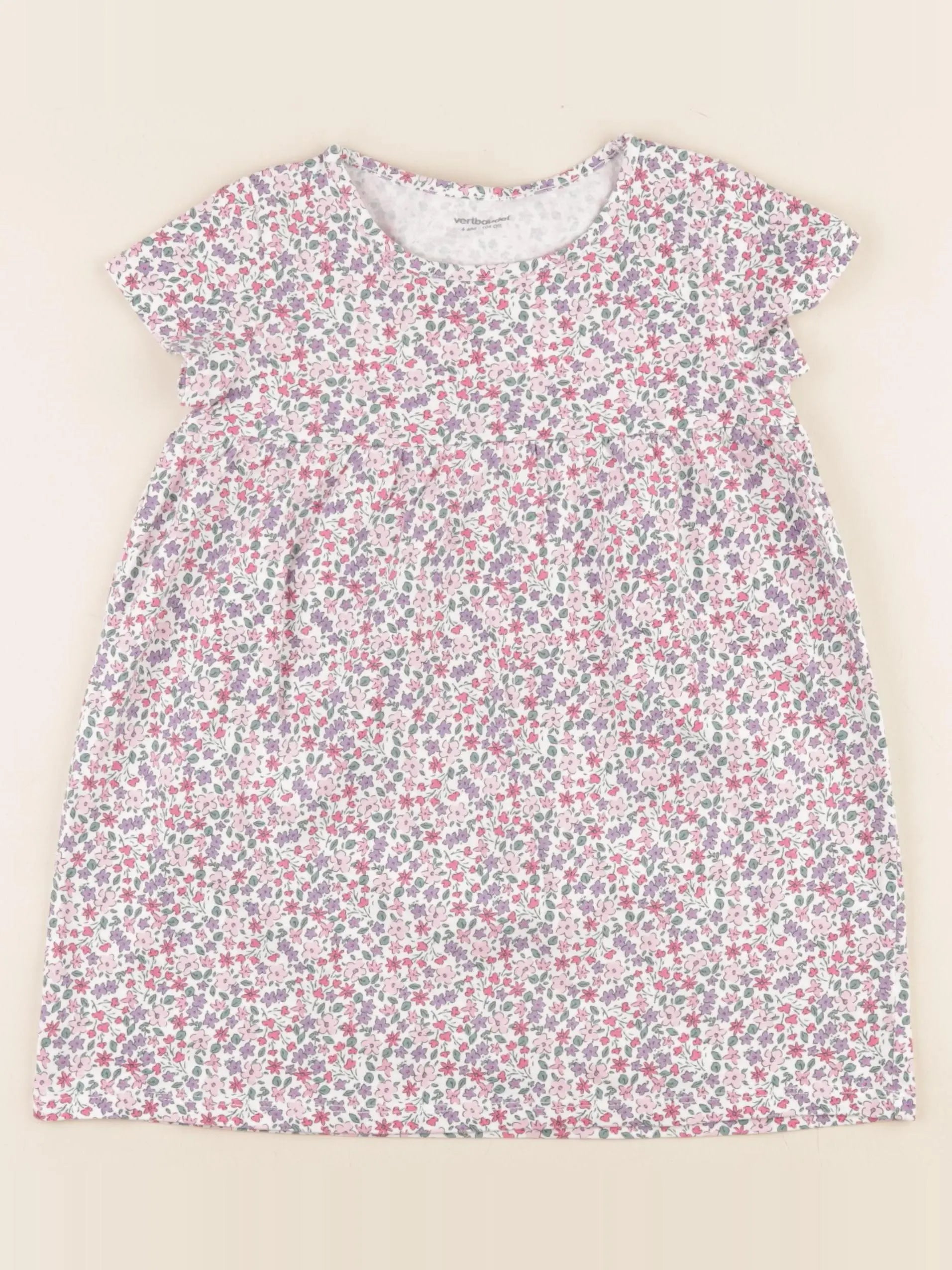 Vertbaudet - robe multicolore - 4 ans