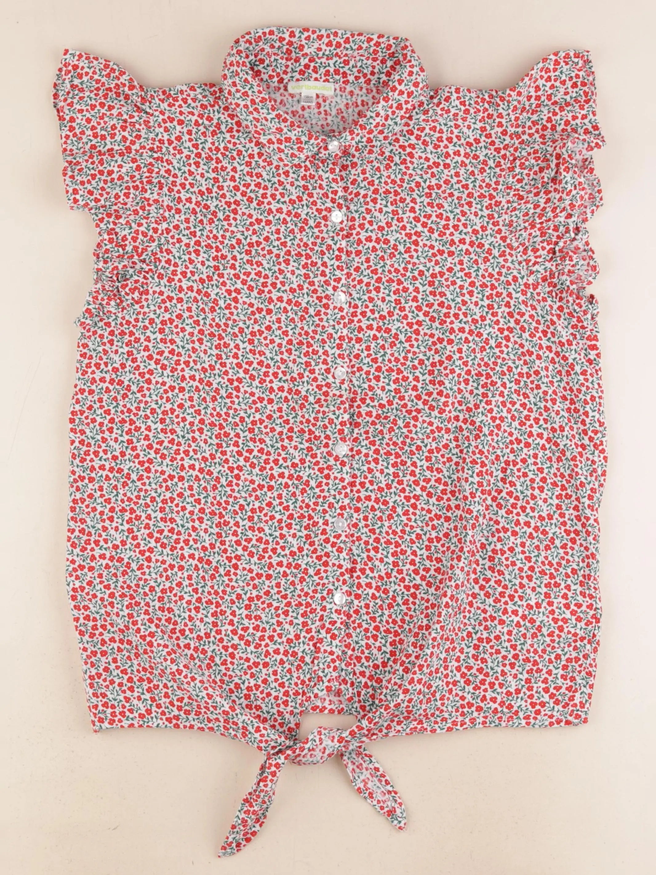 Vertbaudet - chemise rouge - 14 ans