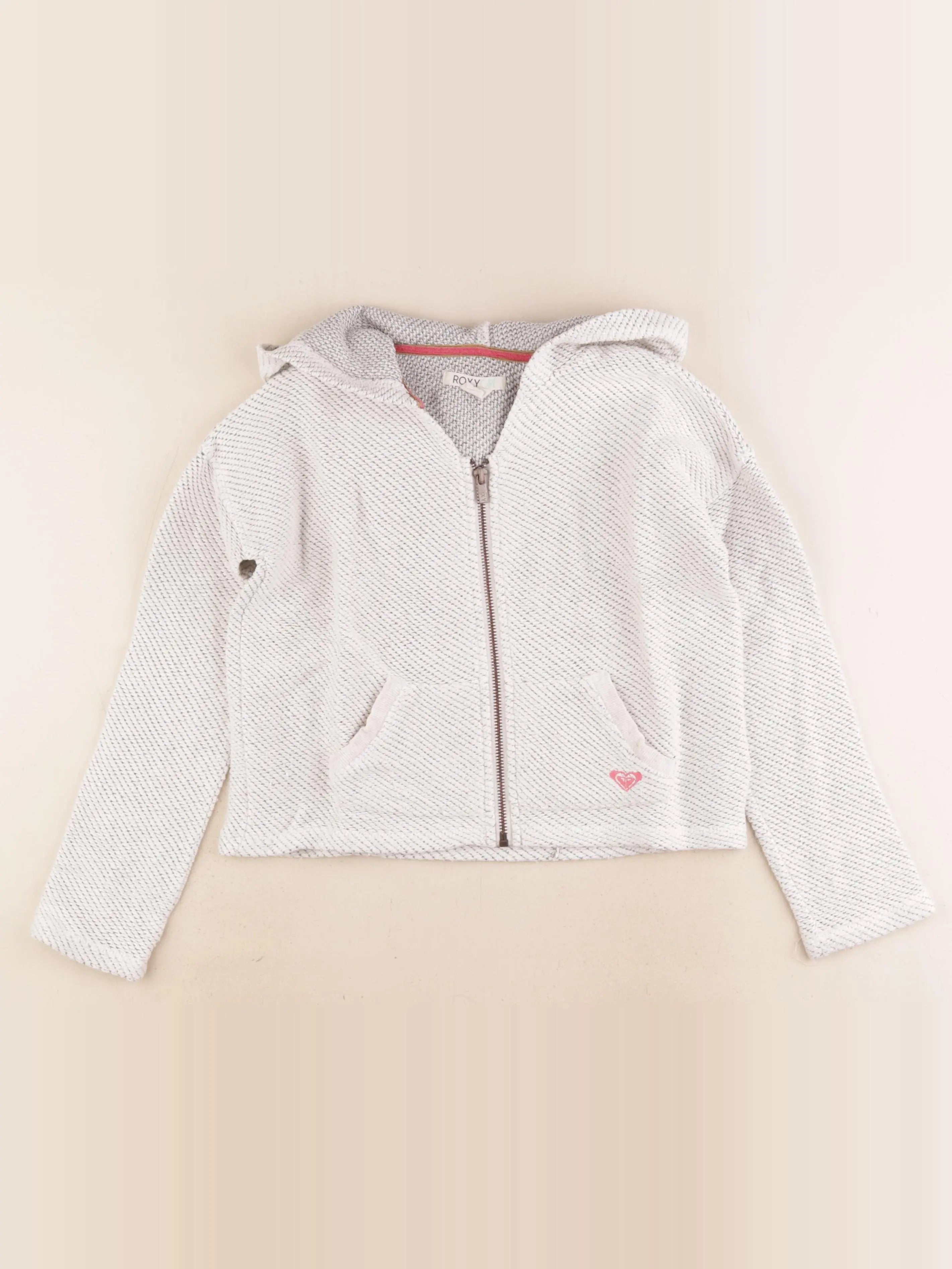 Roxy - sweat imprimé au dos gris - 8 ans