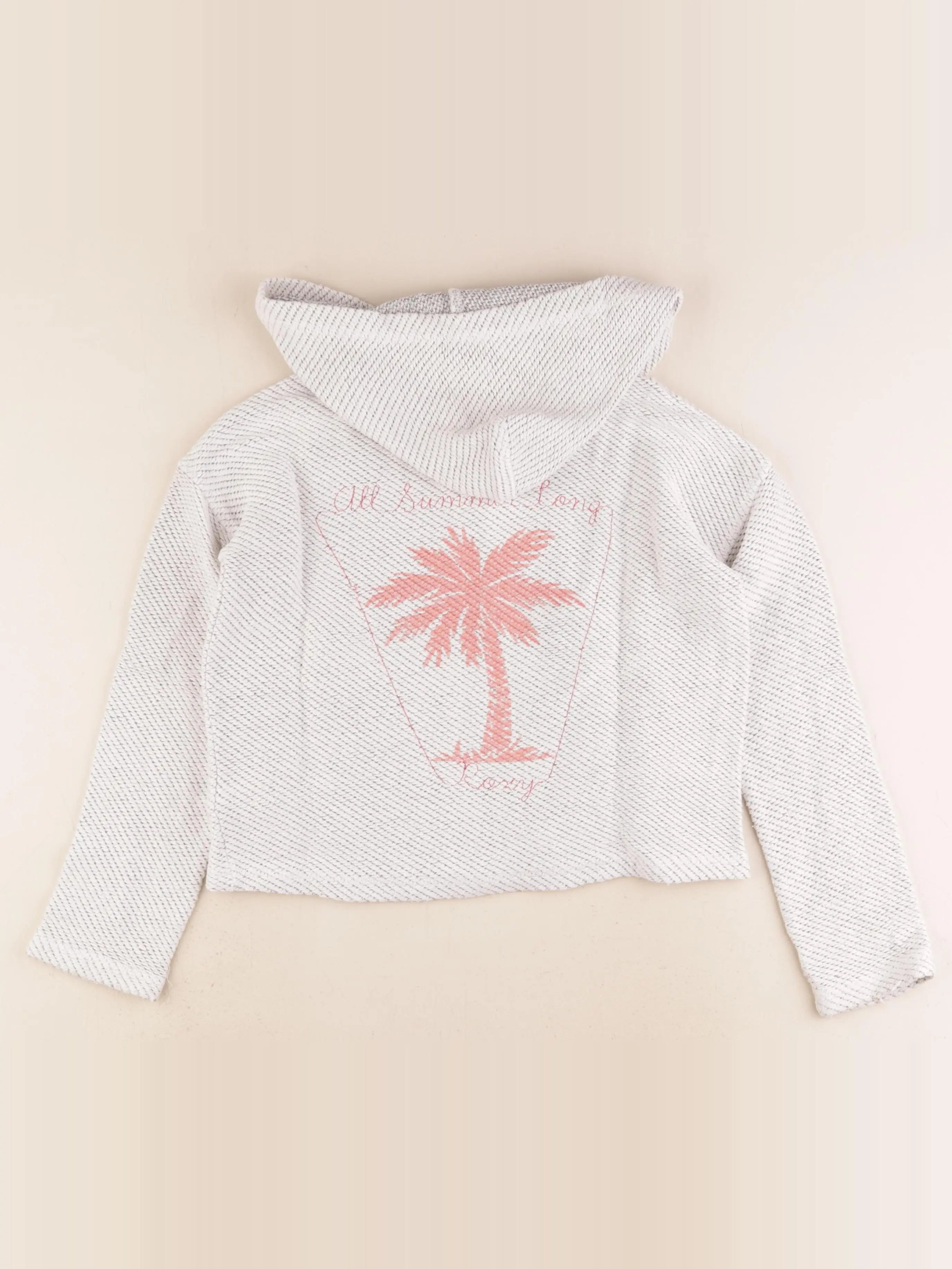 Roxy - sweat imprimé au dos gris - 8 ans
