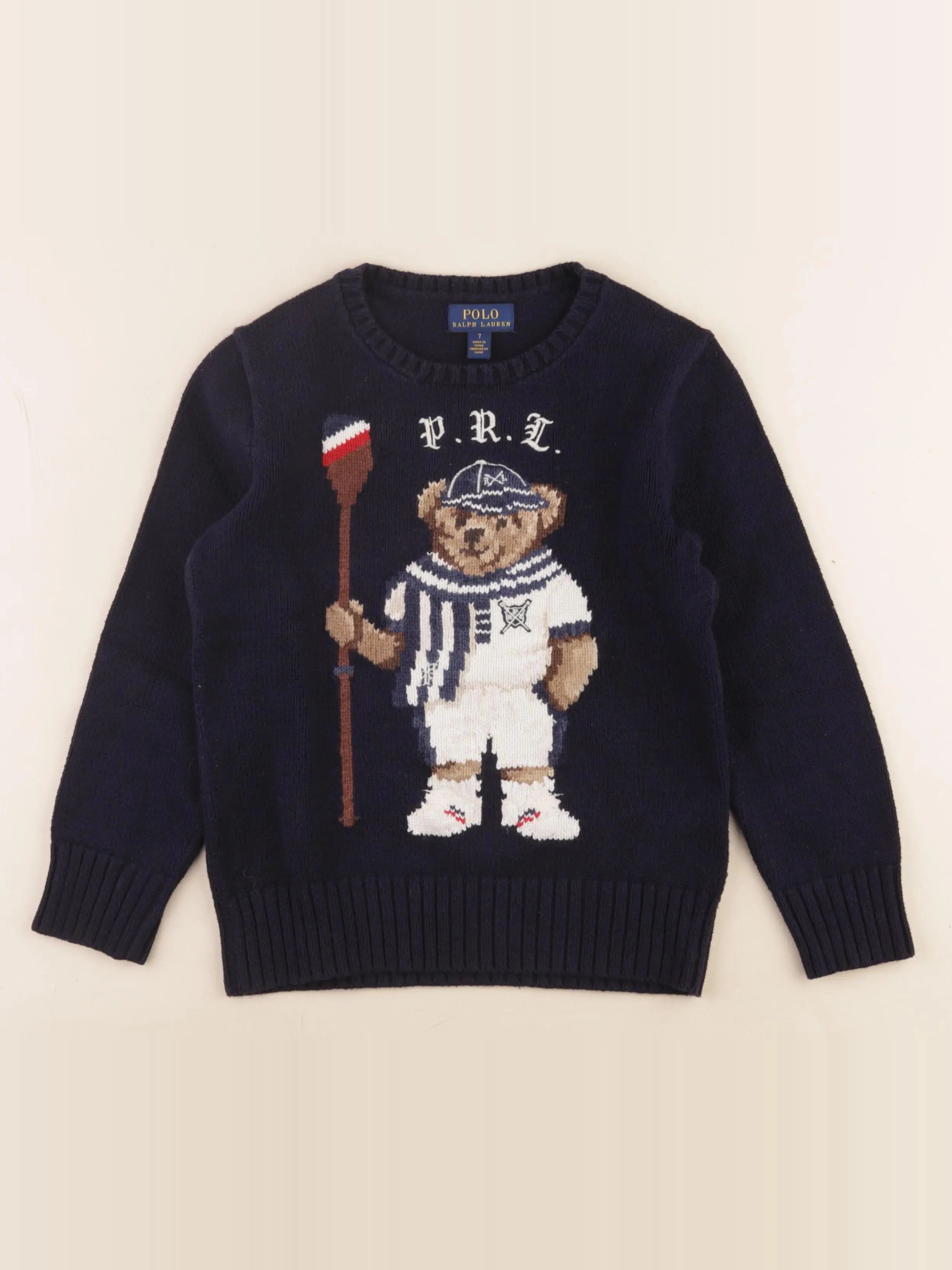 Ralph Lauren - pull bleu - 7 ans