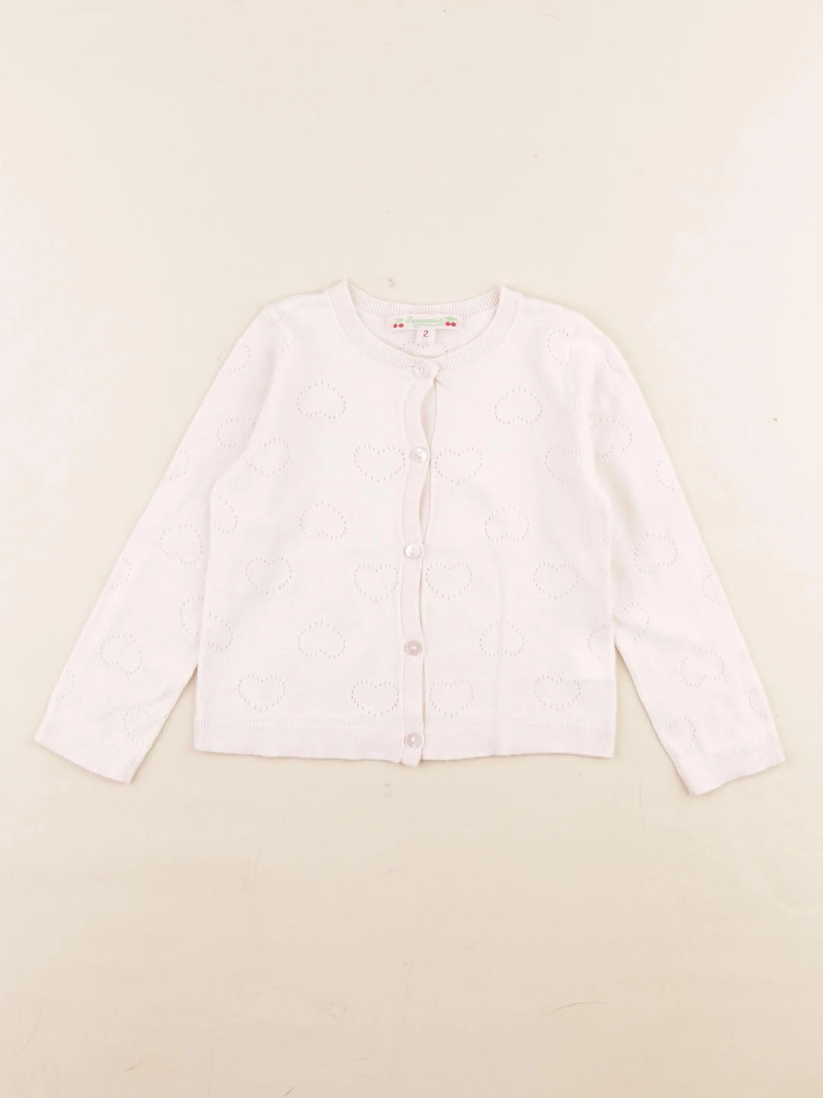 Bonpoint - gilet rose - 2 ans