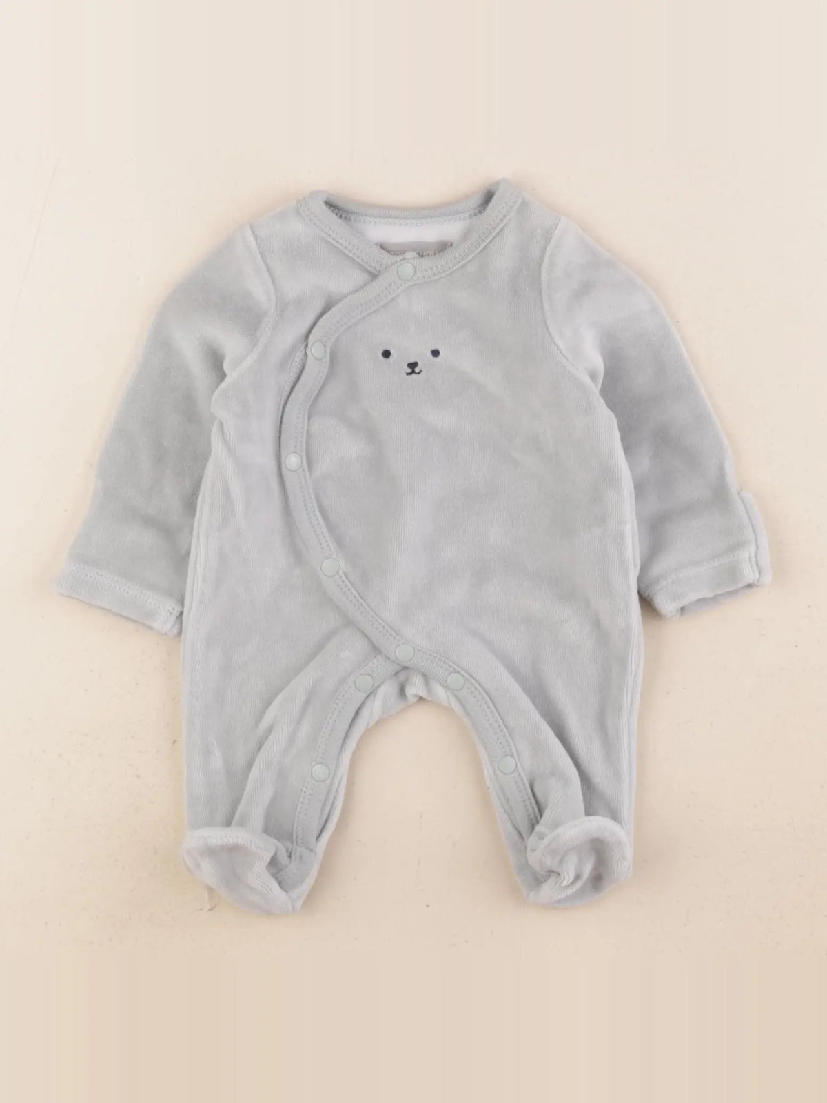 Boutchou - pyjama velours bleu - Prématuré