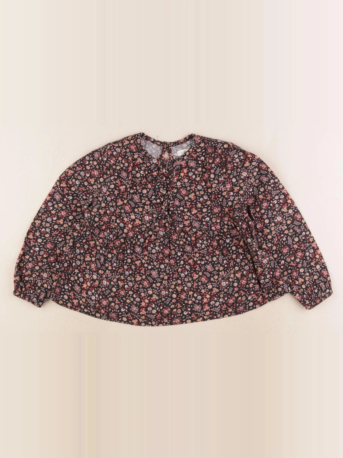 Vertbaudet - blouse noir, rouge - 4 ans