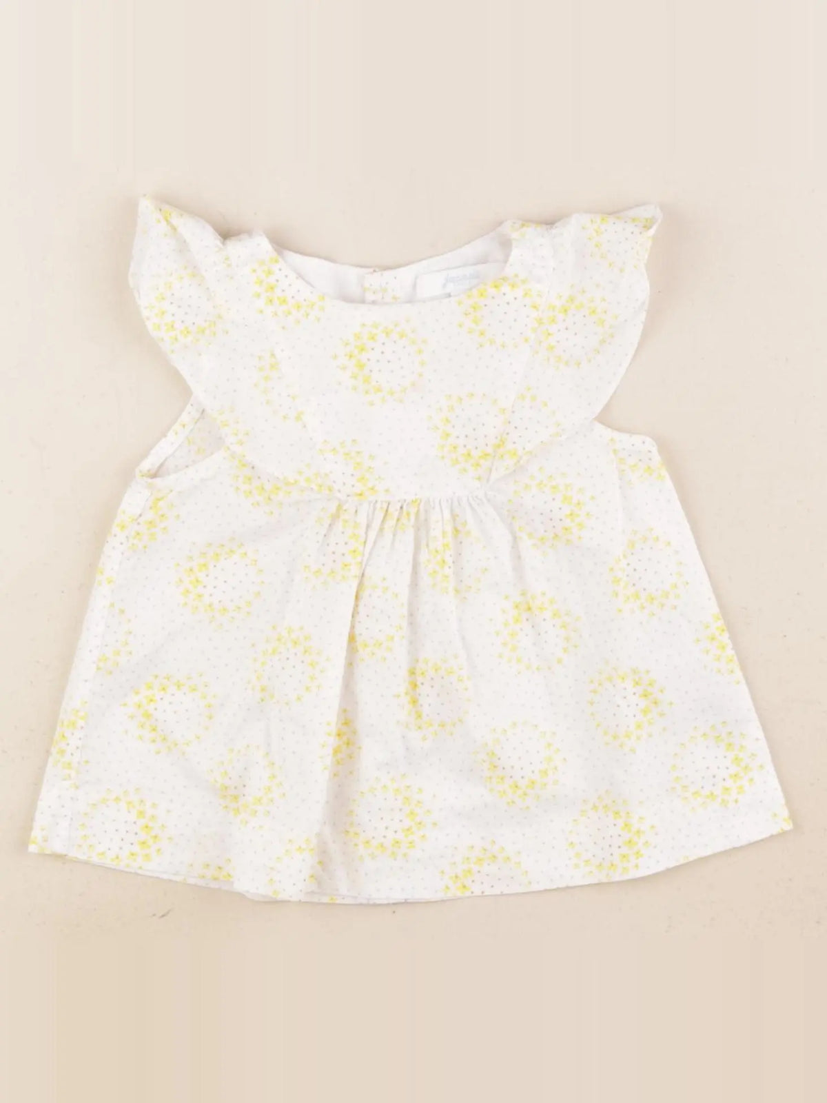 Jacadi - blouse blanc, jaune - 12 mois