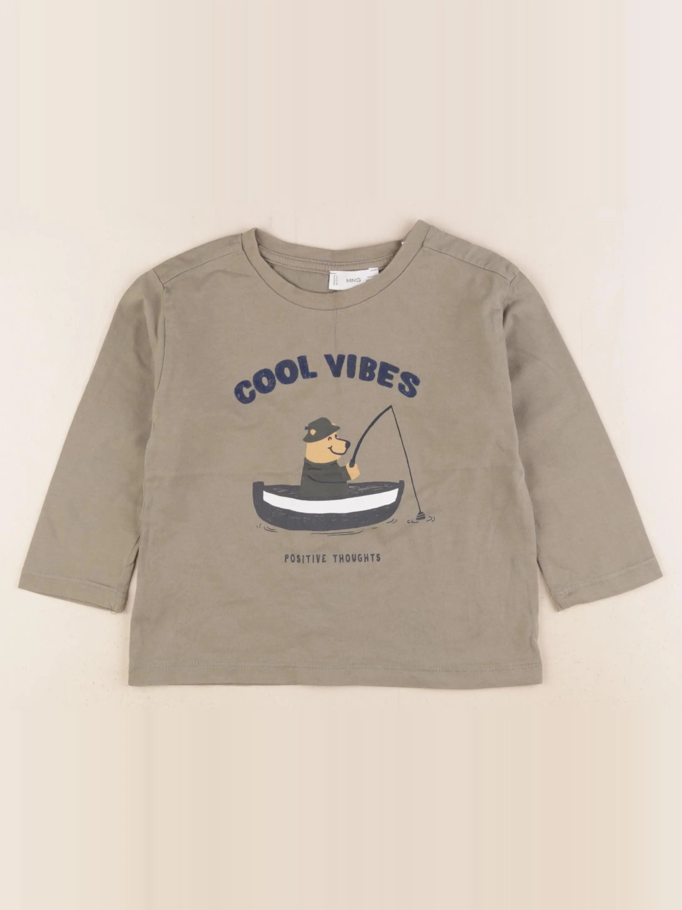 Mango - tee-shirt vert - 2/3 ans