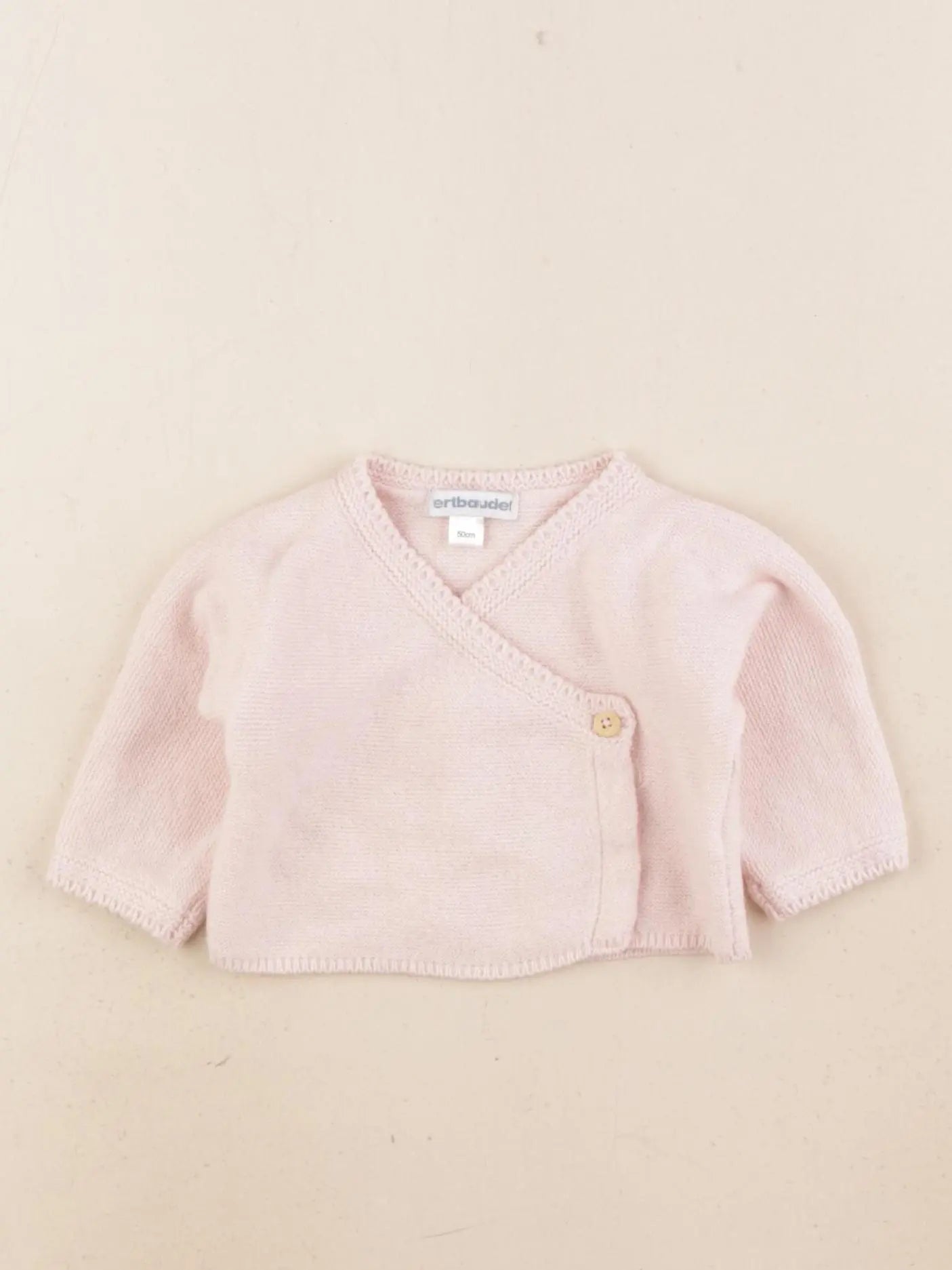 Vertbaudet - gilet rose - 0 mois