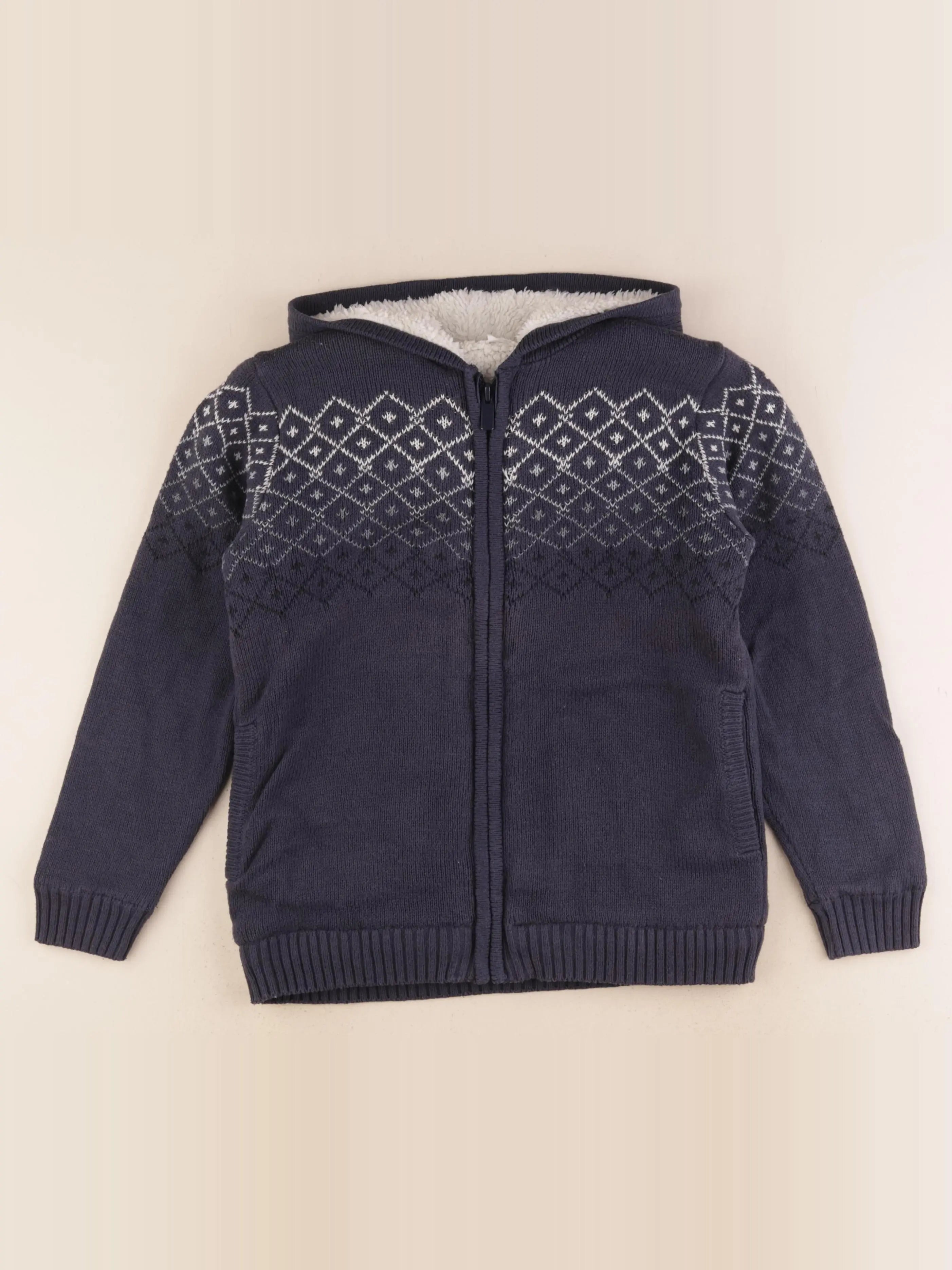 Vertbaudet - gilet bleu - 8 ans