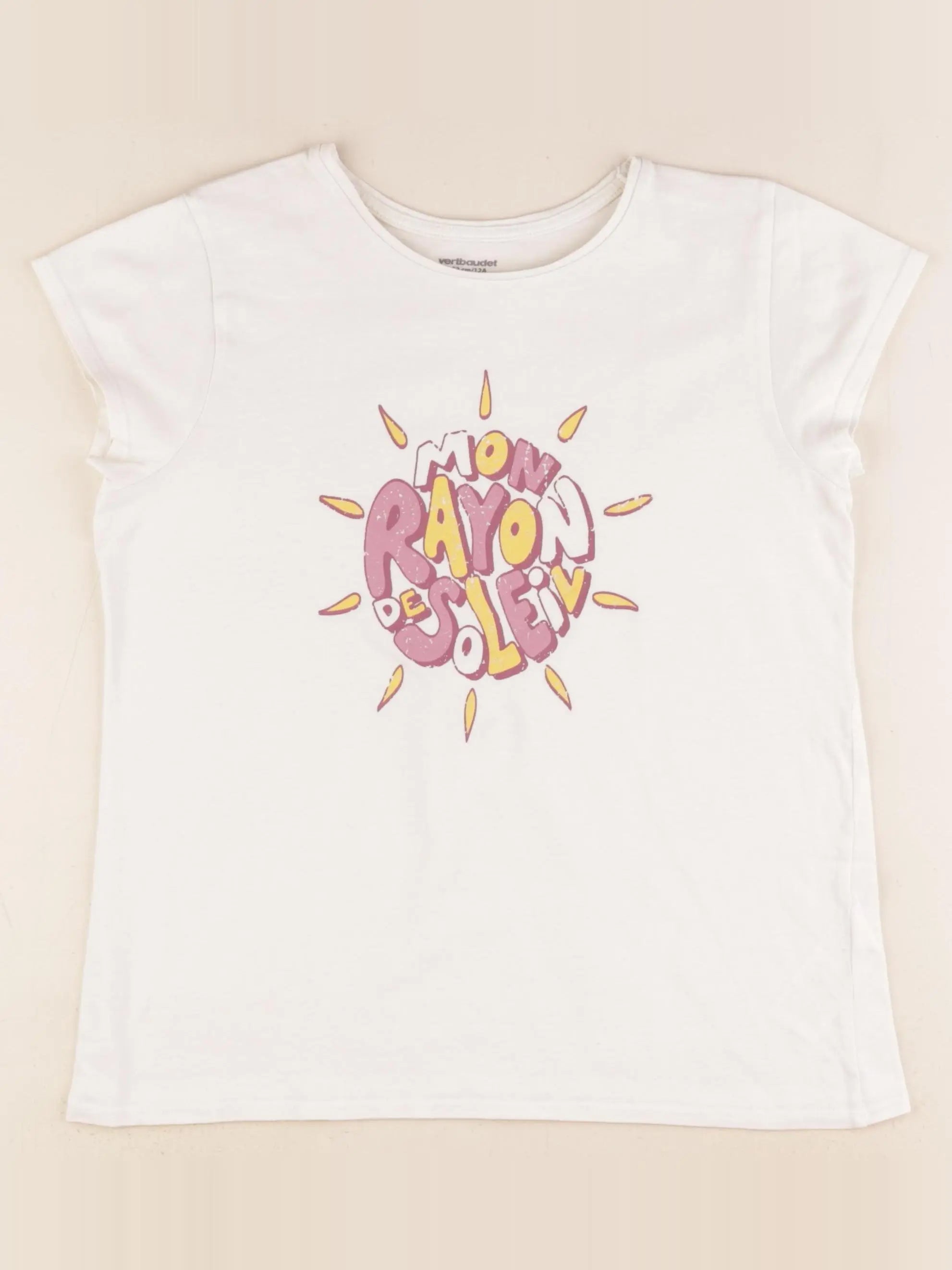 Vertbaudet - tee-shirt blanc - 12 ans