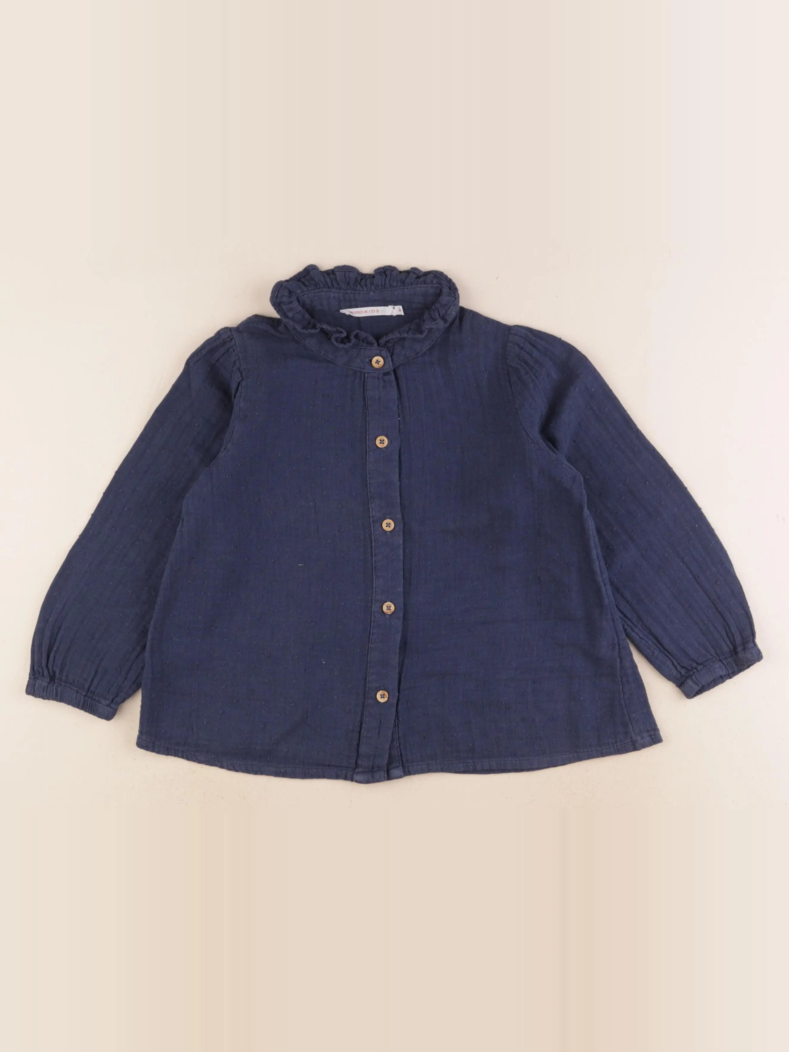 Monoprix - blouse bleu - 4 ans