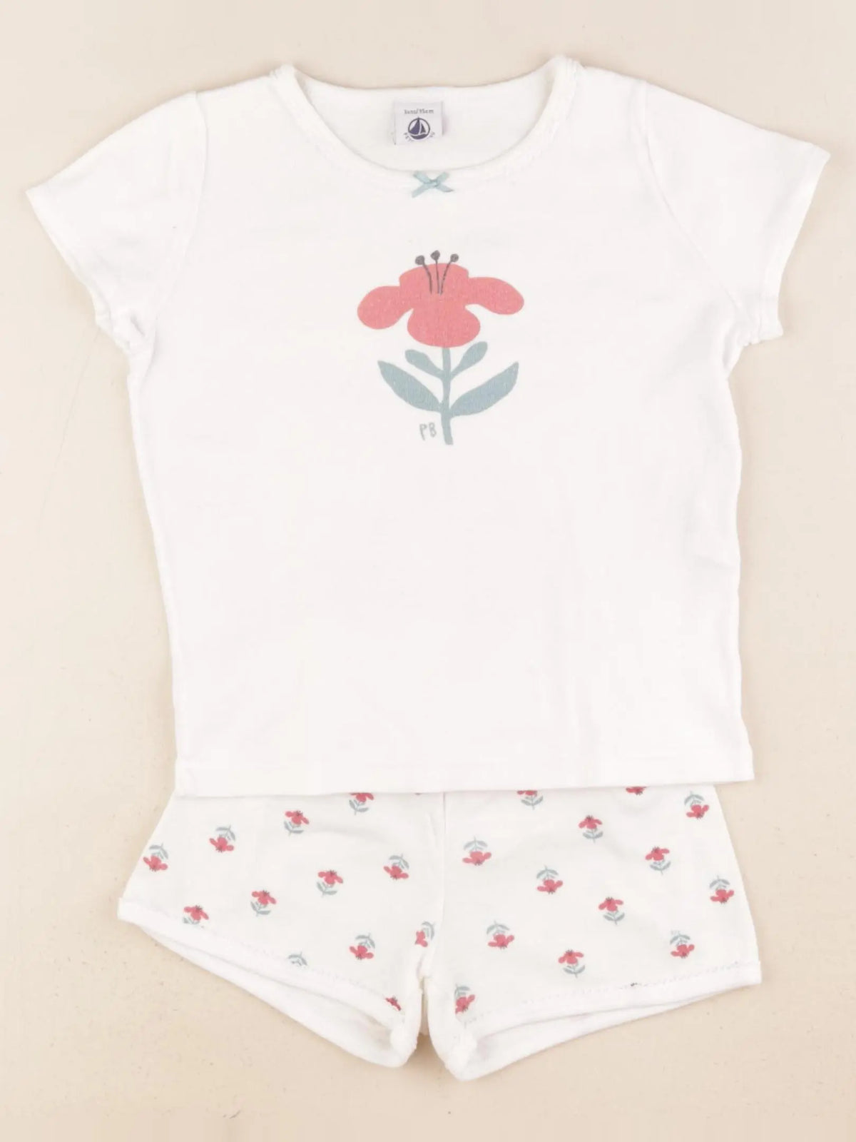 Petit Bateau - pyjama coton blanc - 3 ans