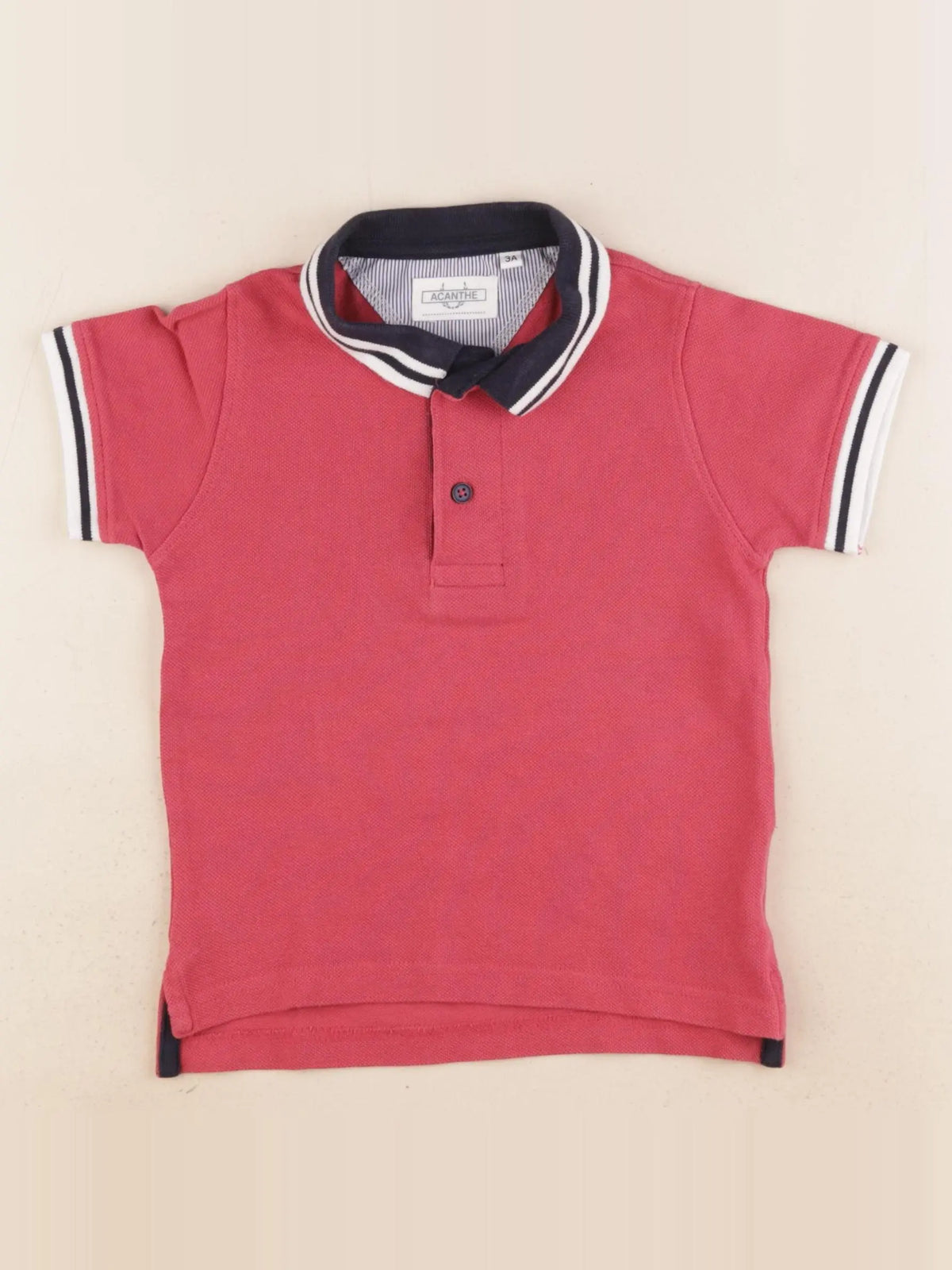 Acanthe - polo rose - 3 ans