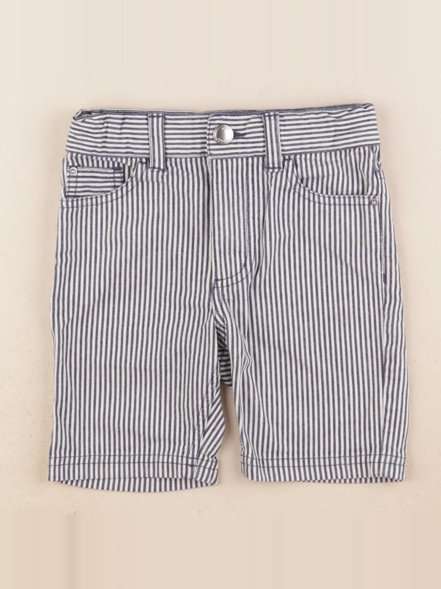 Petit Bateau - short bleu, blanc - 4 ans