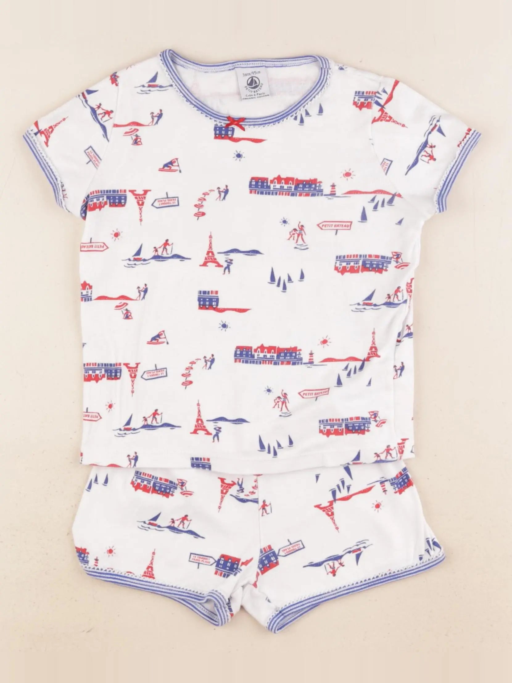 Petit Bateau - pyjama coton multicolore - 3 ans