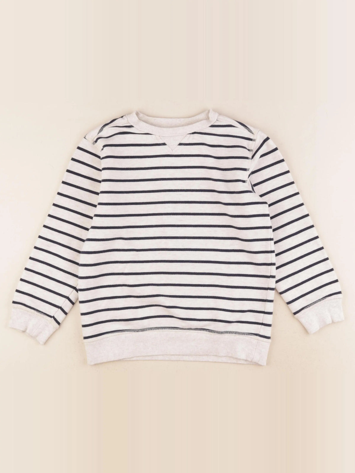 Cyrillus - sweat blanc, bleu - 8 ans