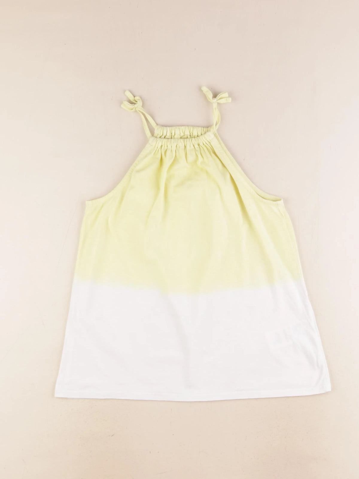 Vertbaudet - débardeur blanc, jaune - 10 ans