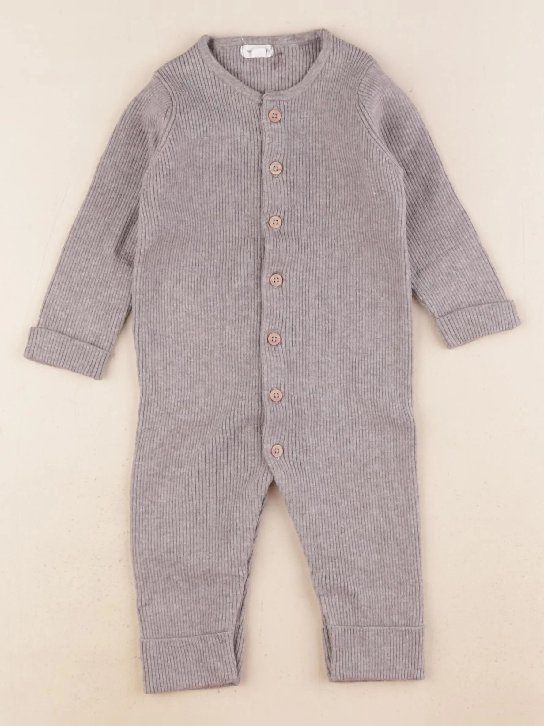Vertbaudet - combinaison gris - 12 mois