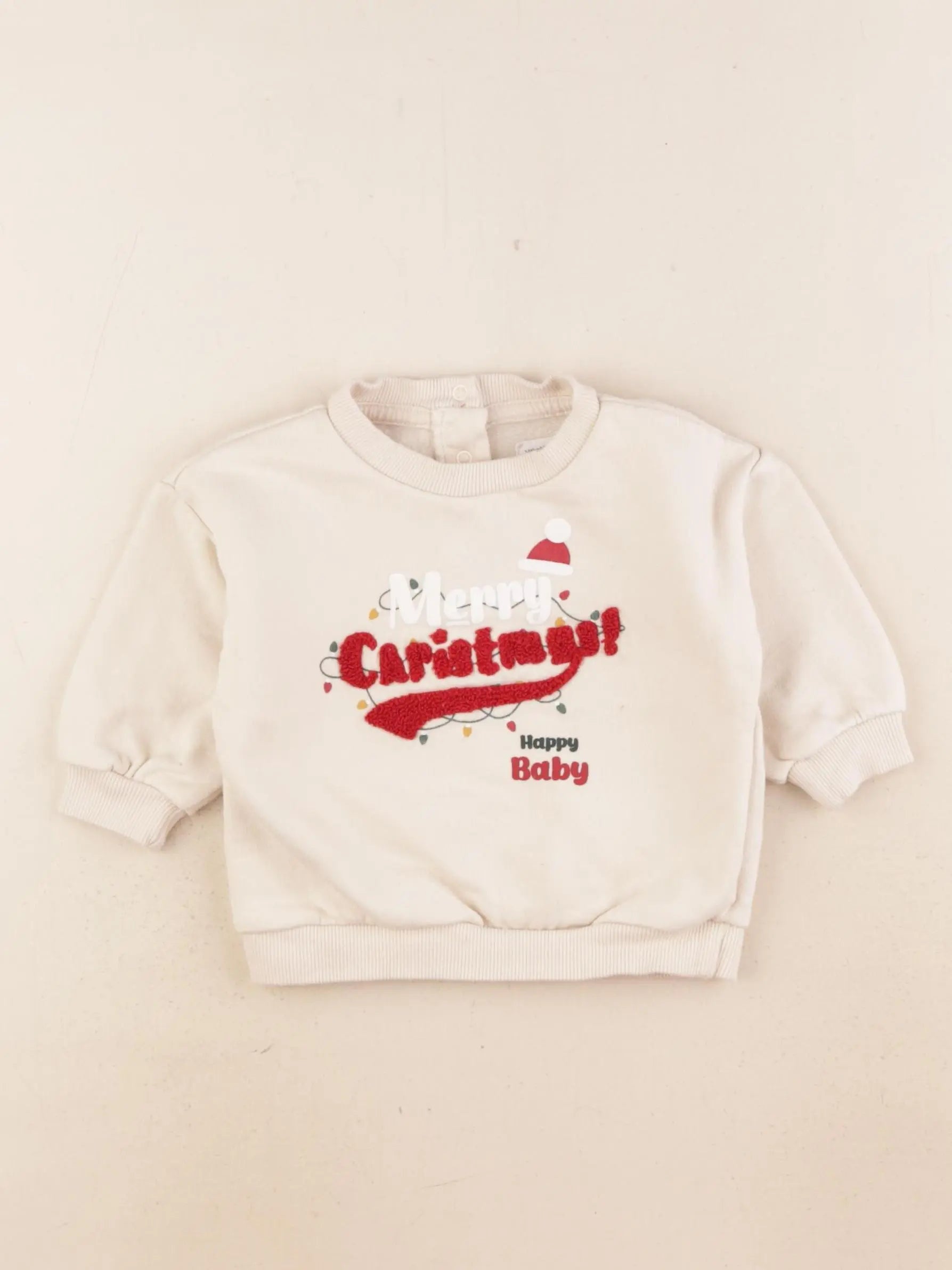 Vertbaudet - sweat beige - 9 mois