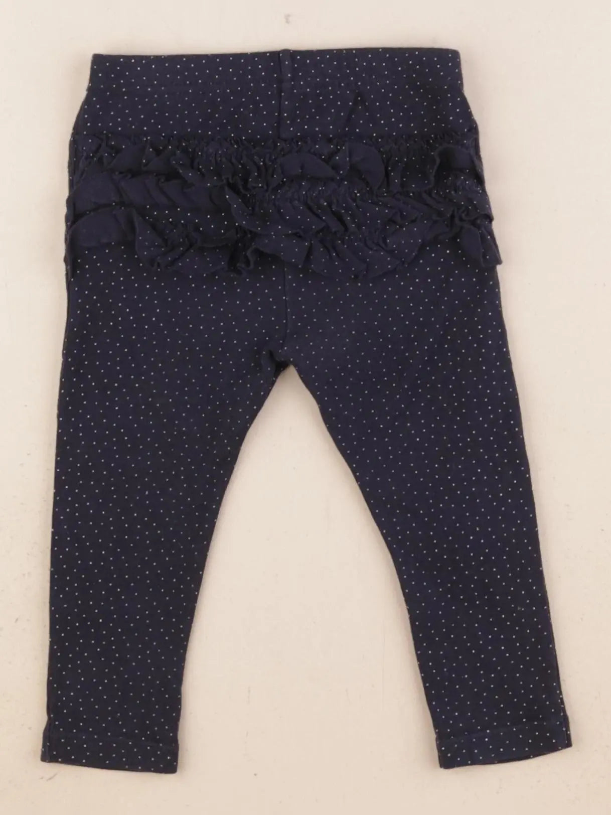 Petit Bateau - legging volants au dos bleu - 12 mois