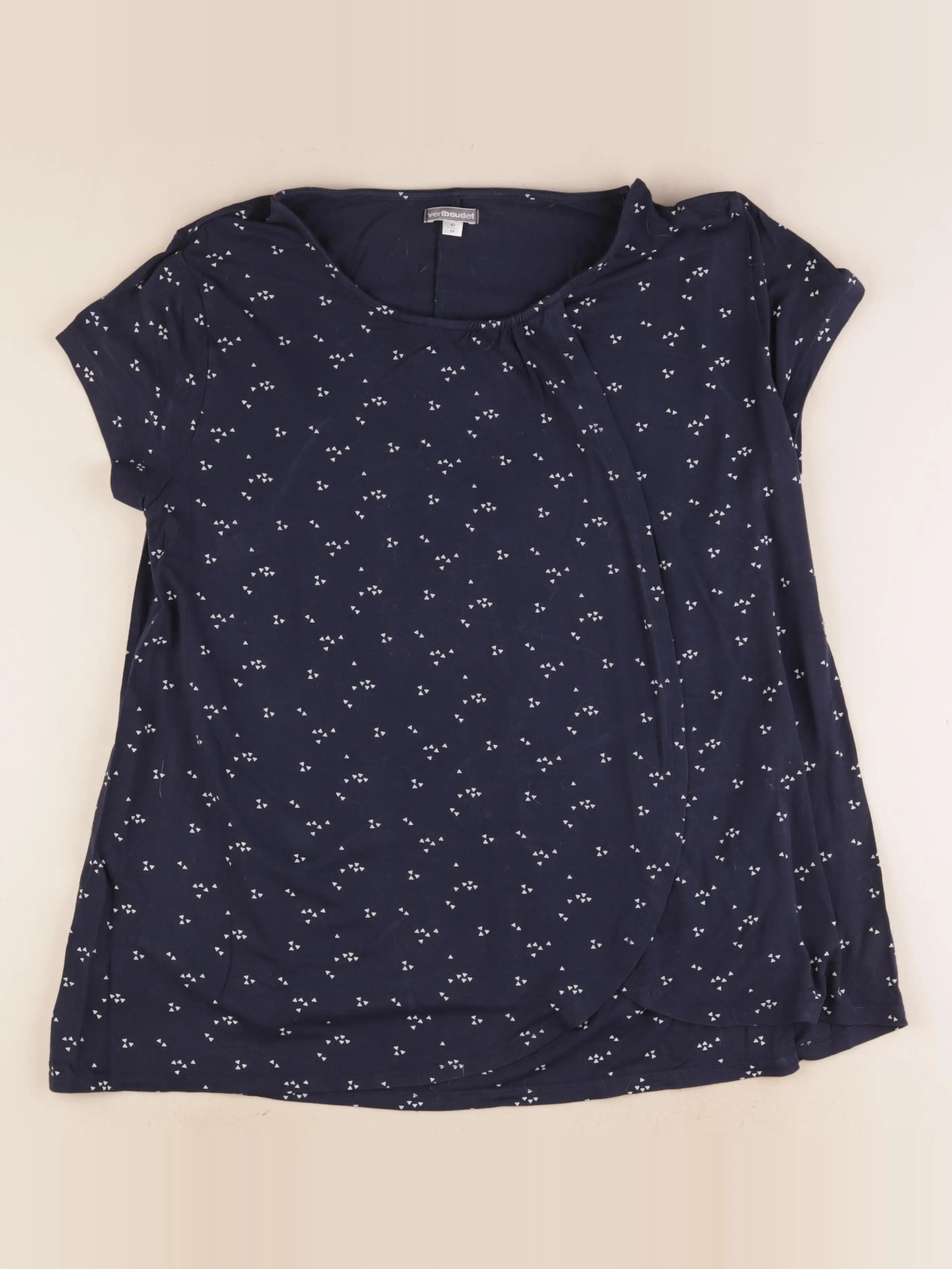 Vertbaudet - tee-shirt allaitement bleu - 42 à 44
